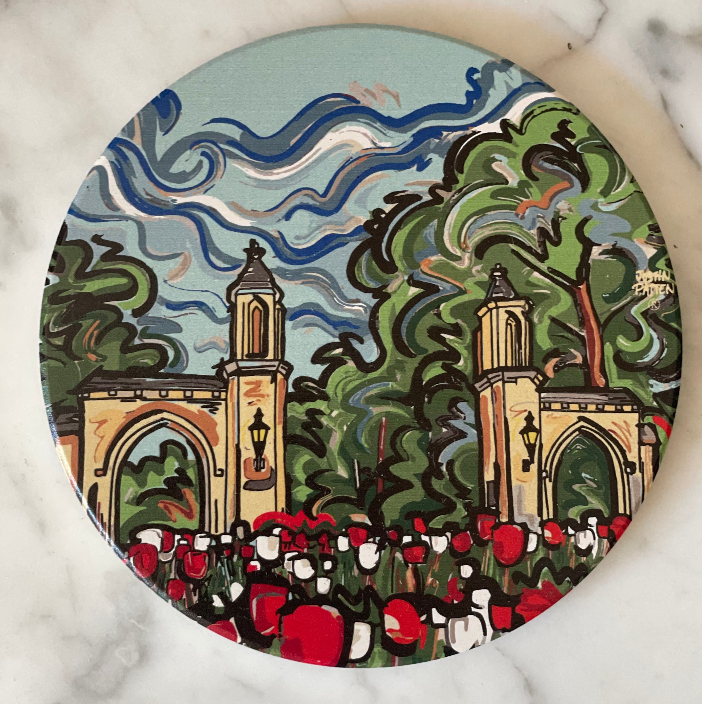 Indiana University Sample Gates Stone Coaster by Justin Patten