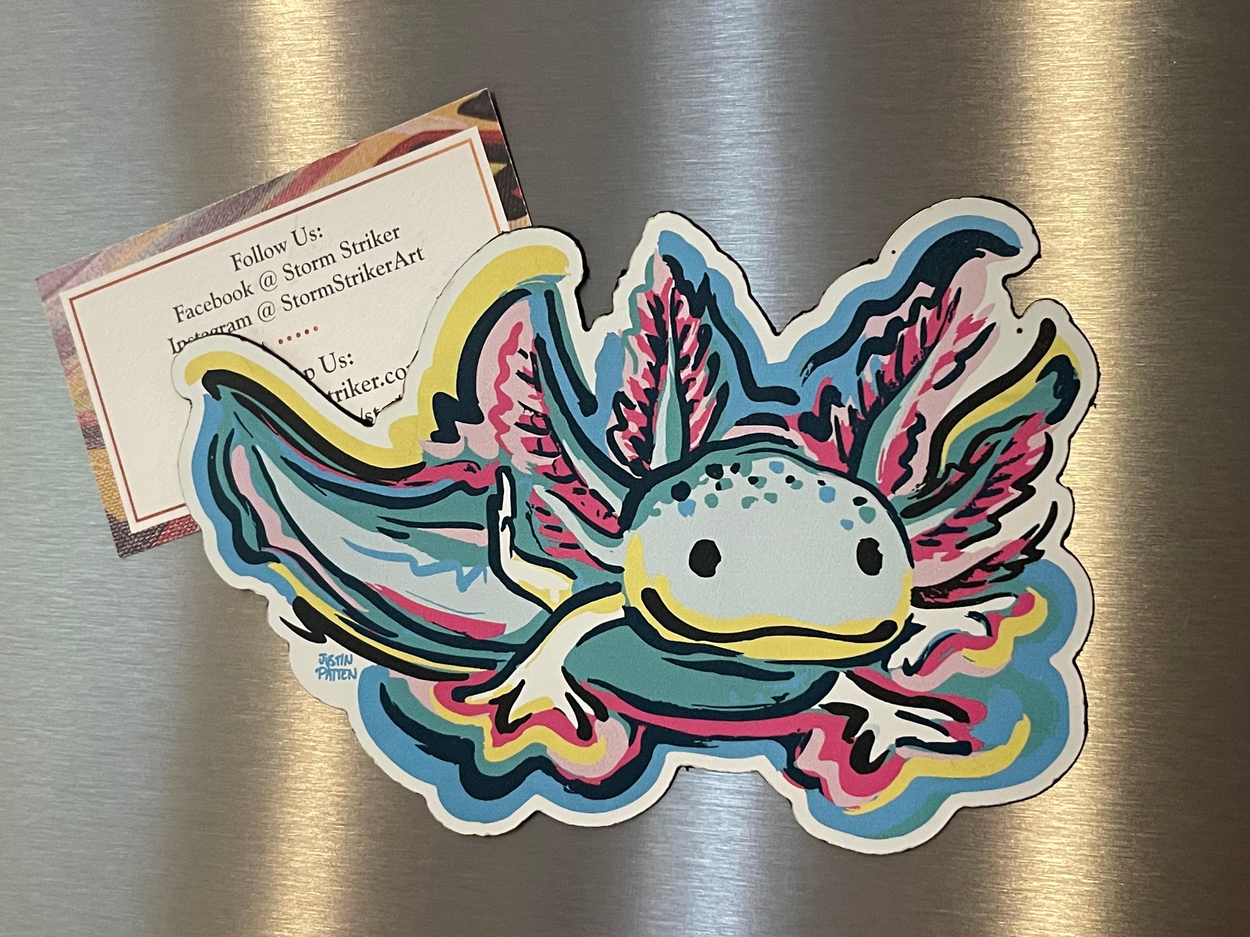 Axolotl Magnet by Justin Patten (Wholesale)