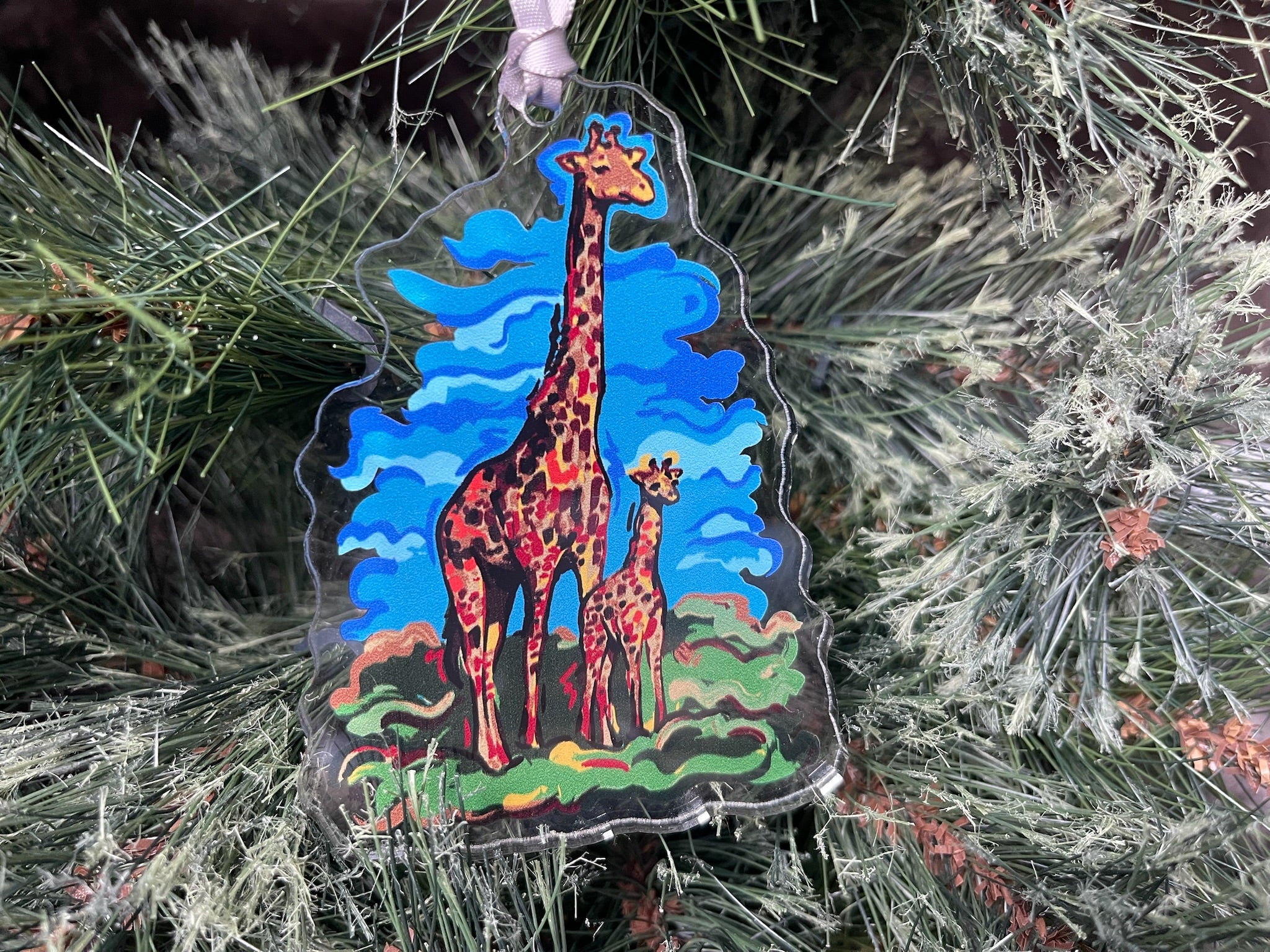 Giraffe Ornament by Justin Patten