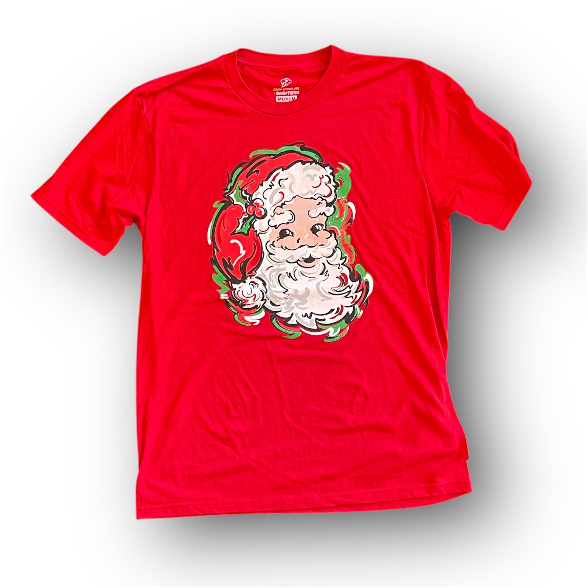 Santa Unisex Tee by Justin Patten (Red)