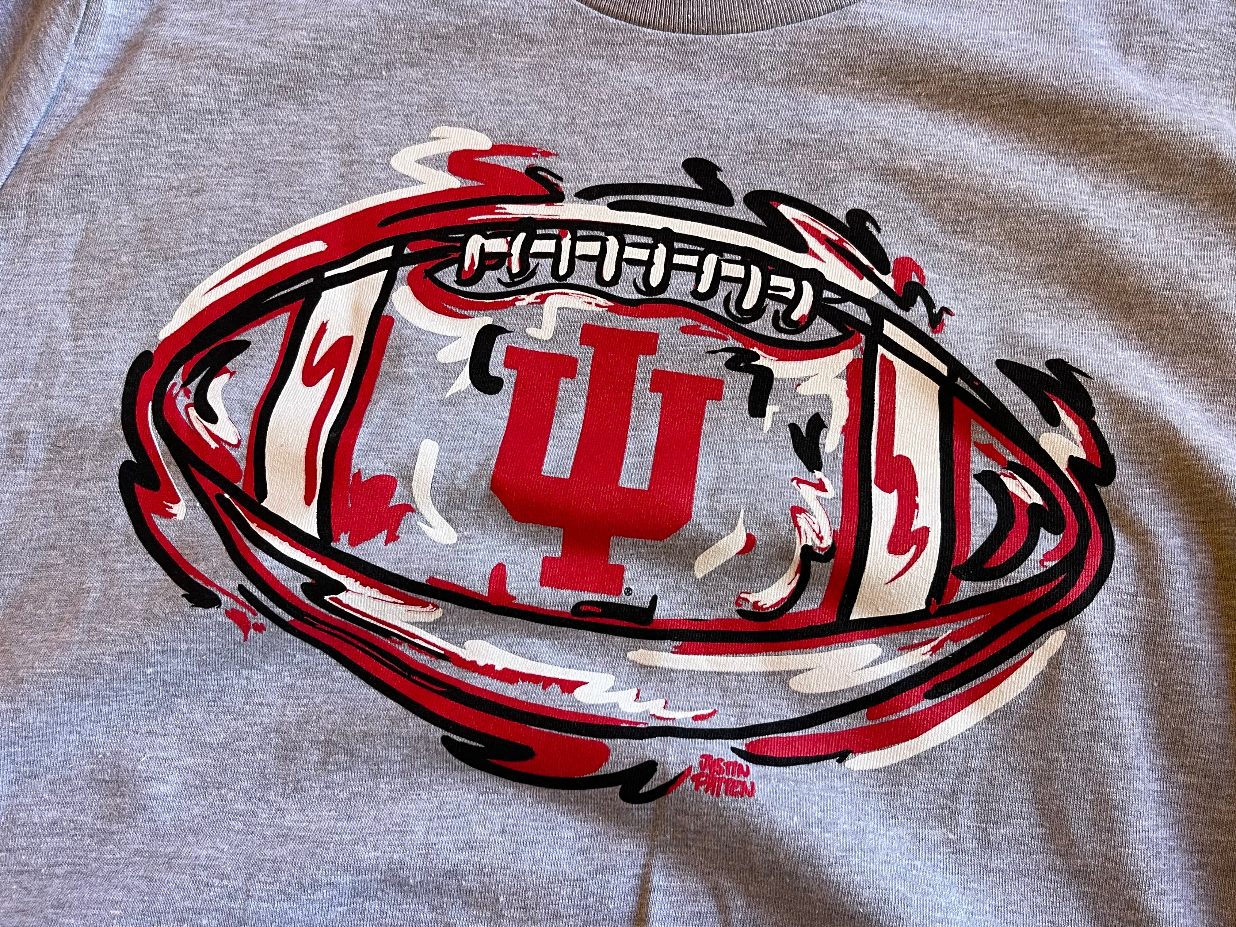 Indiana University Football Women's Boxy Cropped Tee by Justin Patten