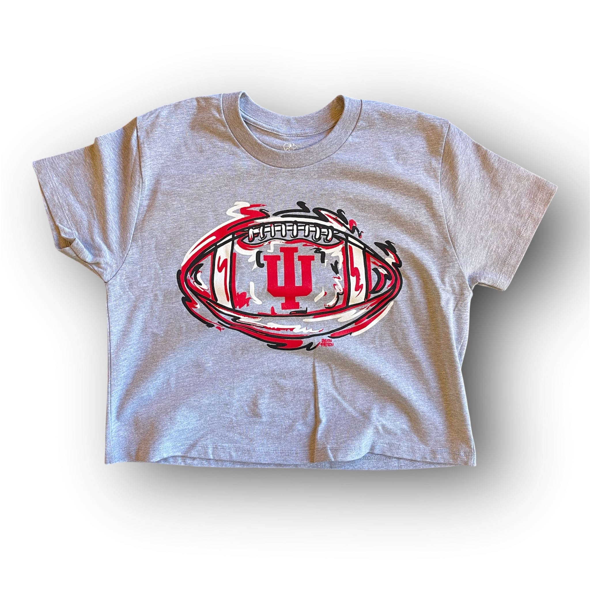 Indiana University Football Women's Boxy Cropped Tee by Justin Patten