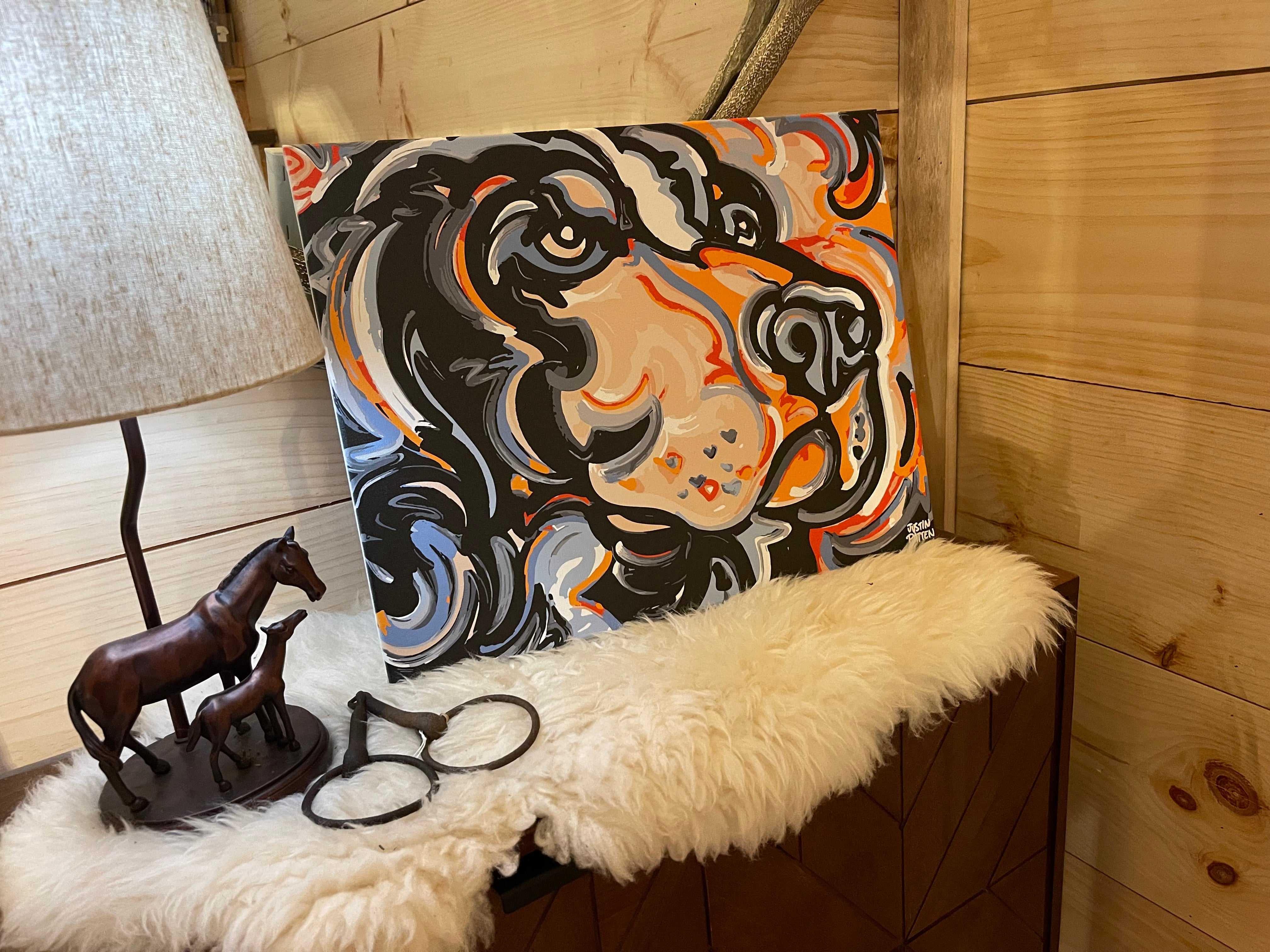 University of Tennessee 20" x 16" Smokey Mascot Wrapped Canvas Print by Justin Patten