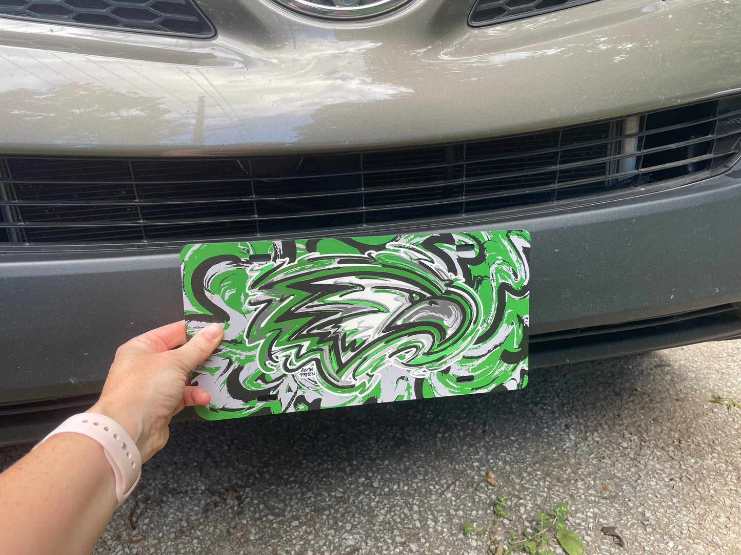 Zionsville Eagle Football  Metal Vanity Plate by Justin Patten