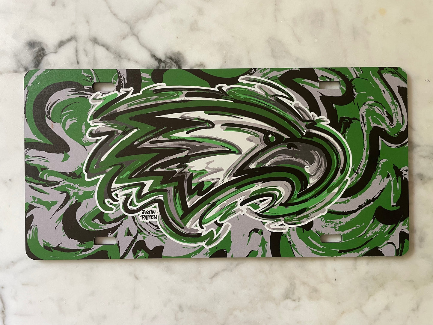 Zionsville Eagle Football  Metal Vanity Plate by Justin Patten