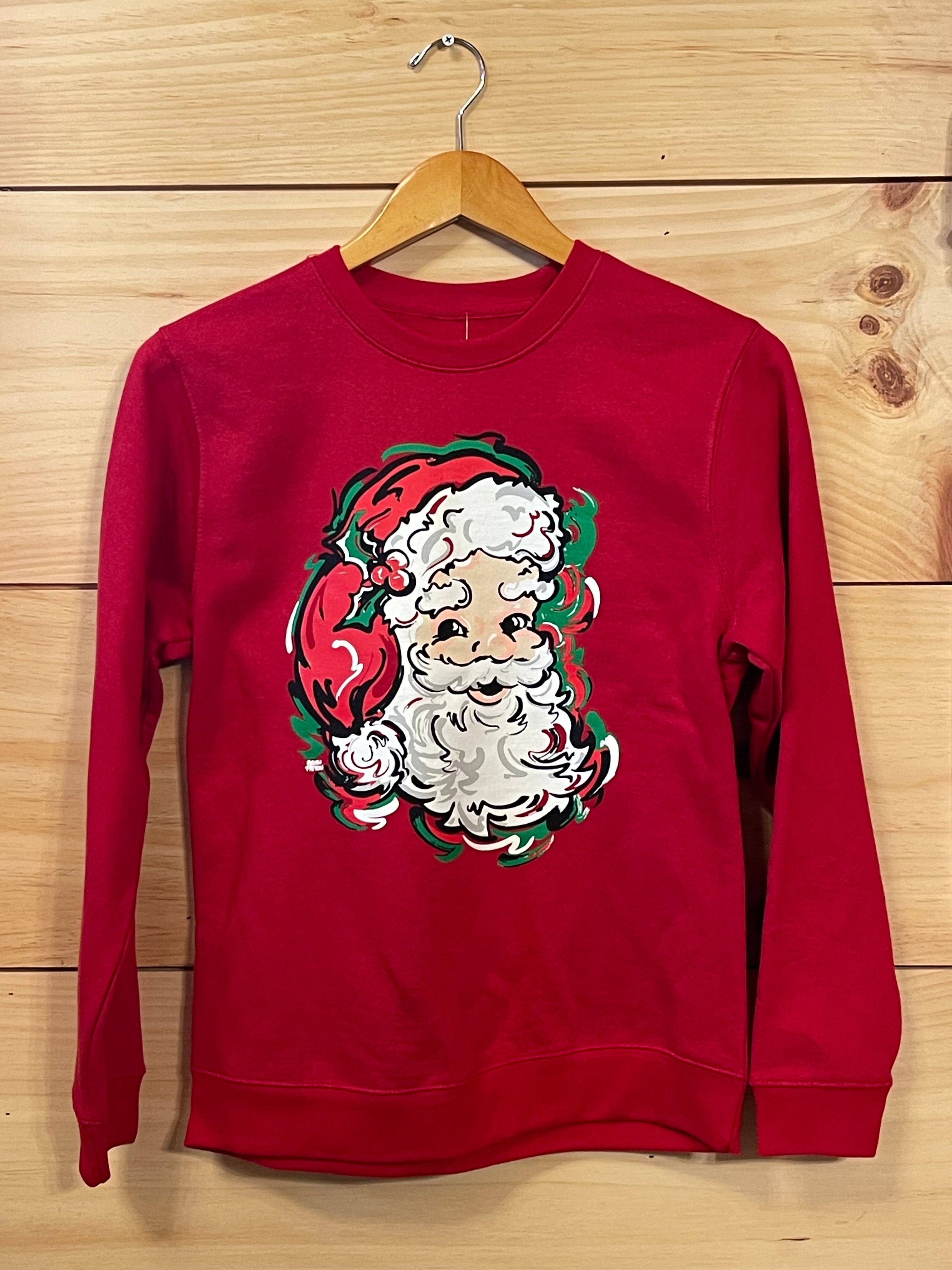 Santa Fleece Youth Crew by Justin Patten (Red) (Youth)