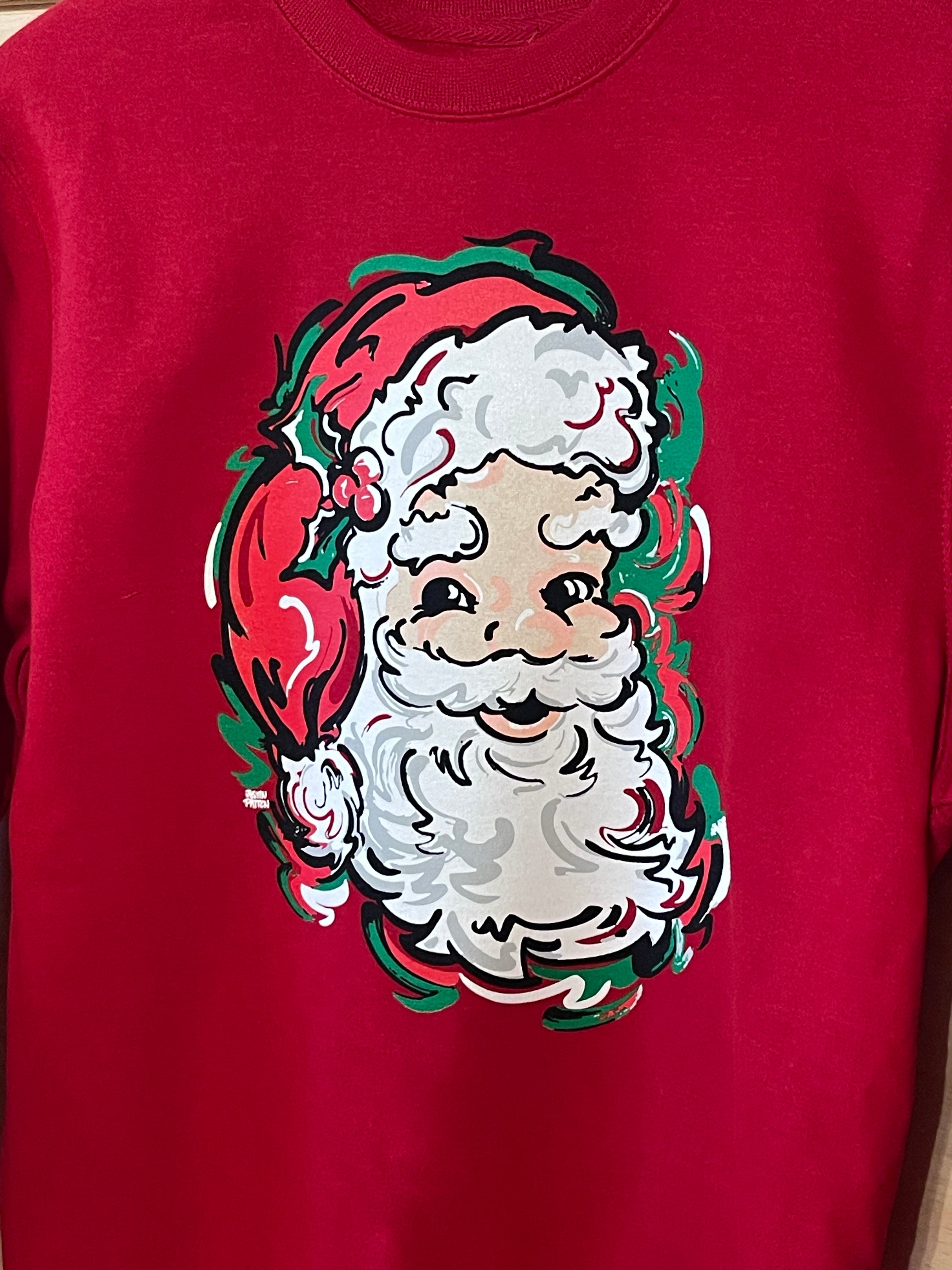Santa Fleece Crew by Justin Patten (Red)