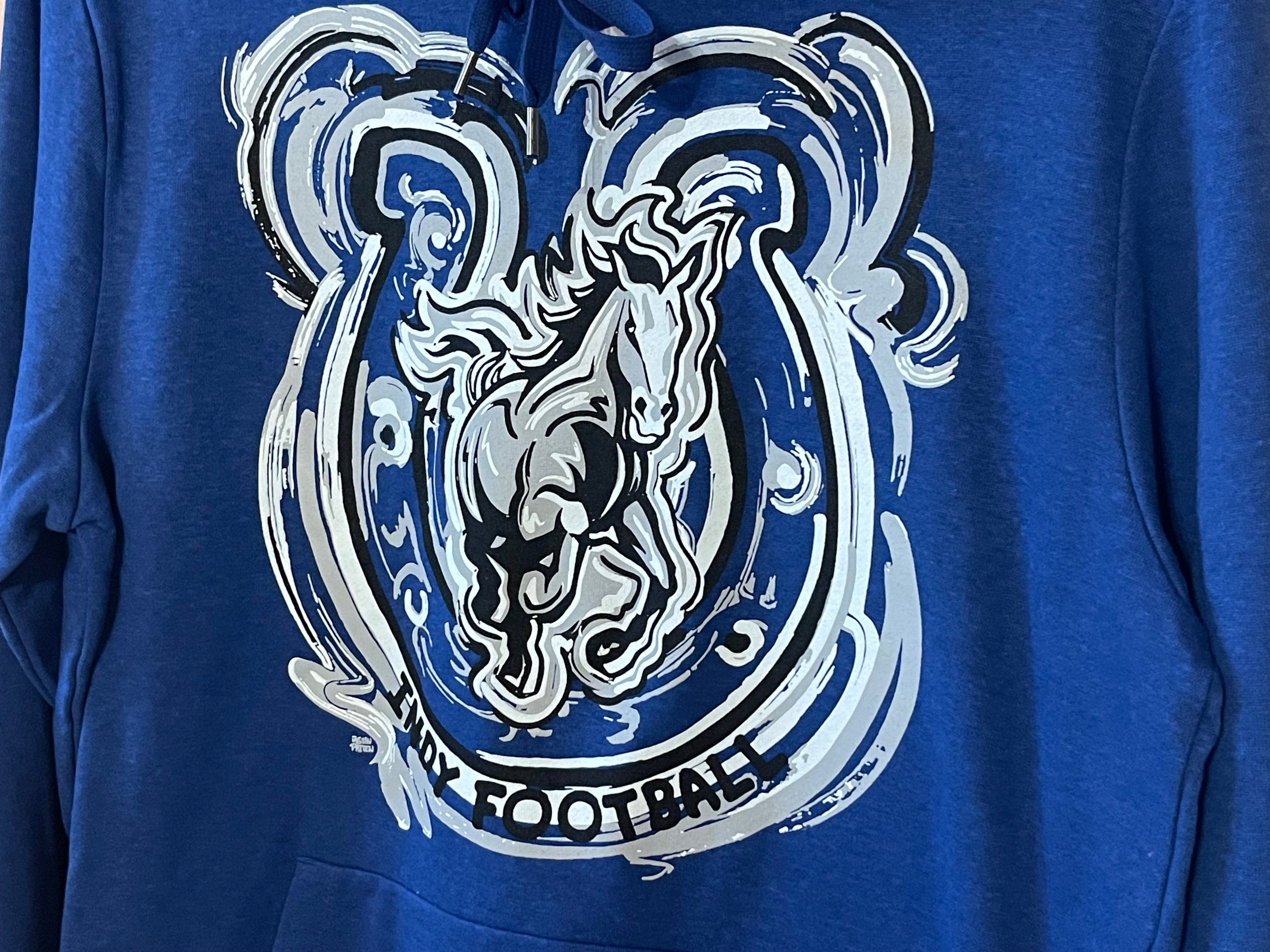 Indiana INDY Football Hoodie  by Justin Patten