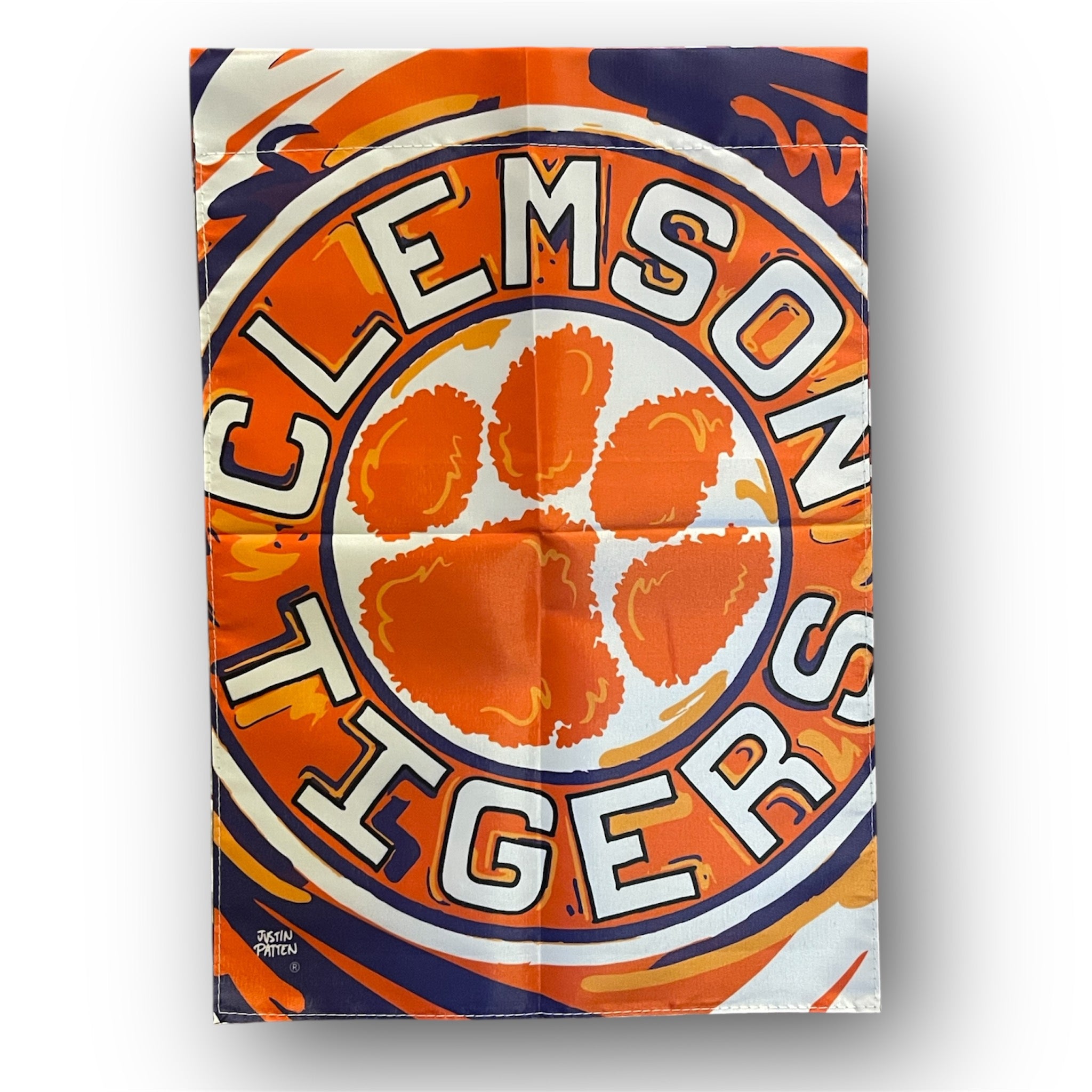 Clemson University Tiger Paw Garden Flag 12" x 18" by Justin Patten
