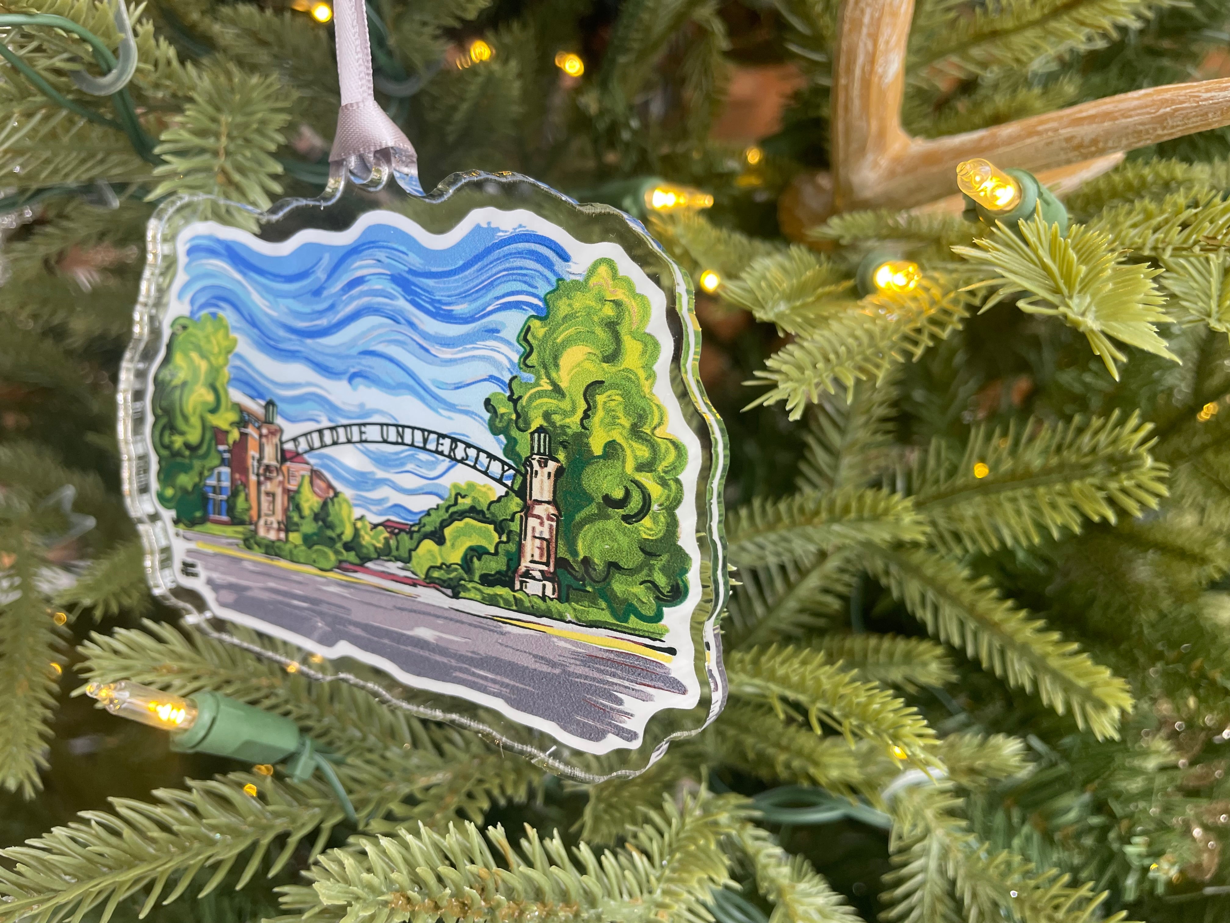 Purdue University Gateway to the Future Ornament by Justin Patten