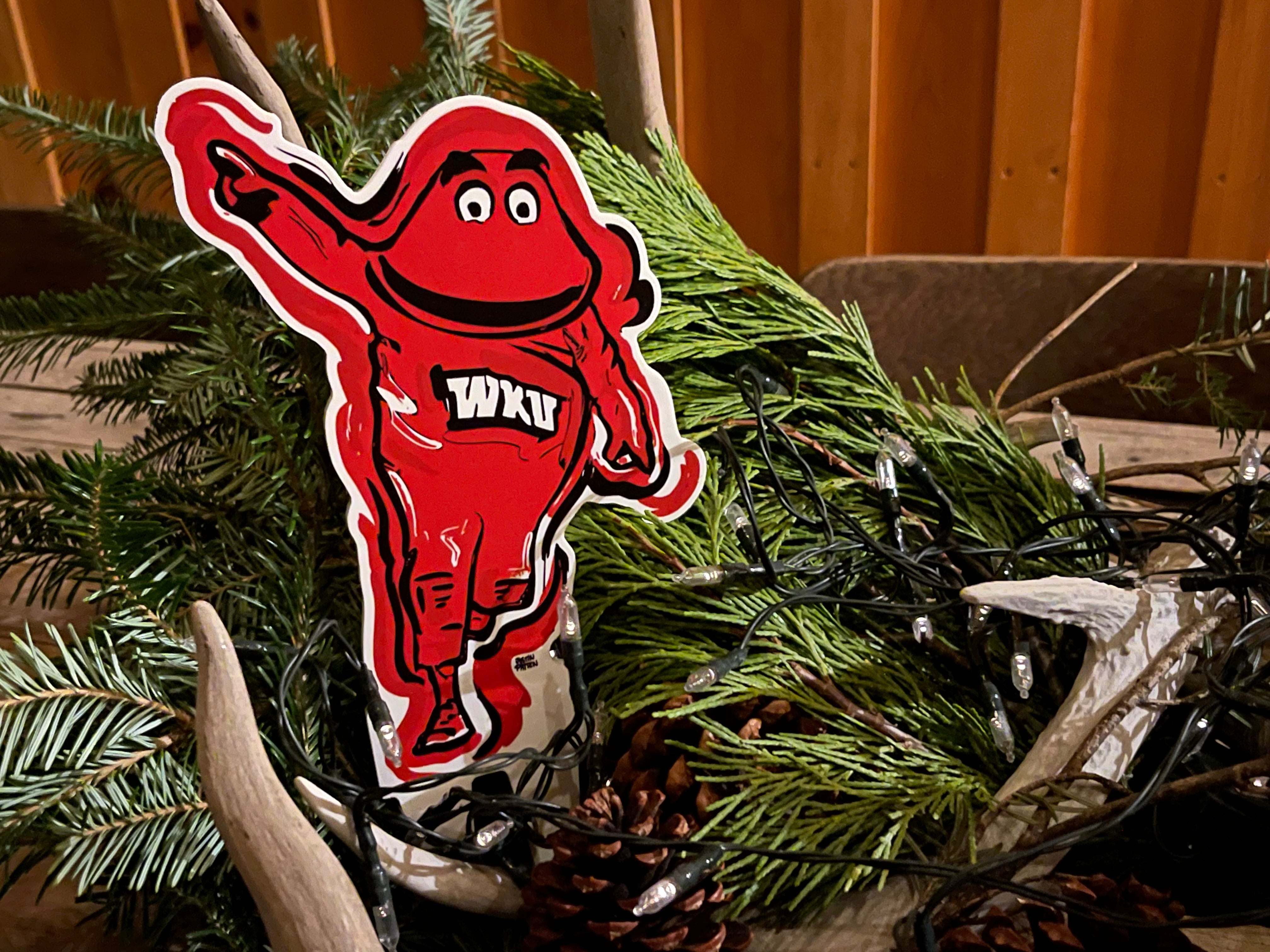 Western Kentucky Big Red Mascot Garden Guard  by Justin Patten (WKU)