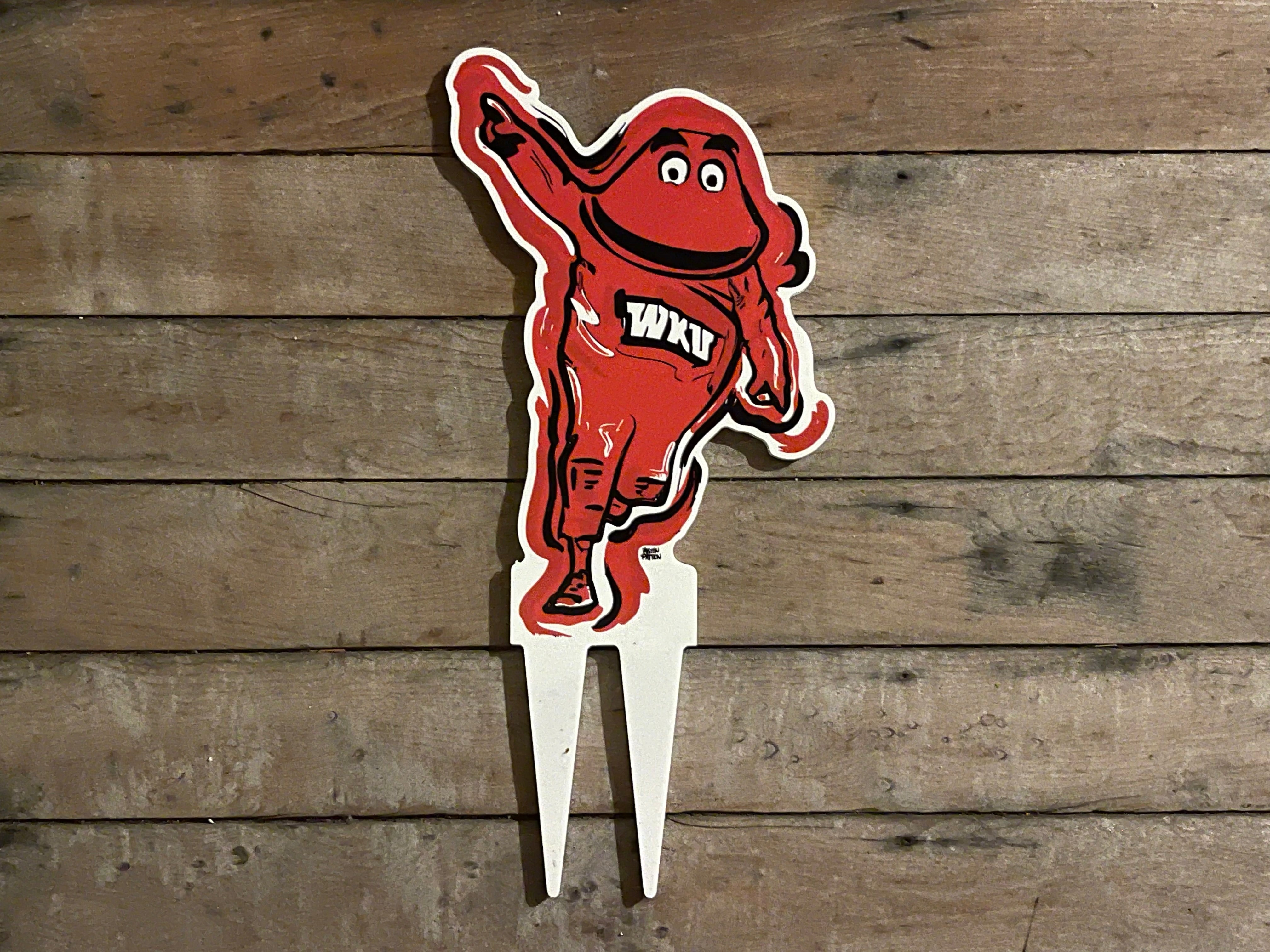 Western Kentucky Big Red Mascot Garden Guard  by Justin Patten (WKU)