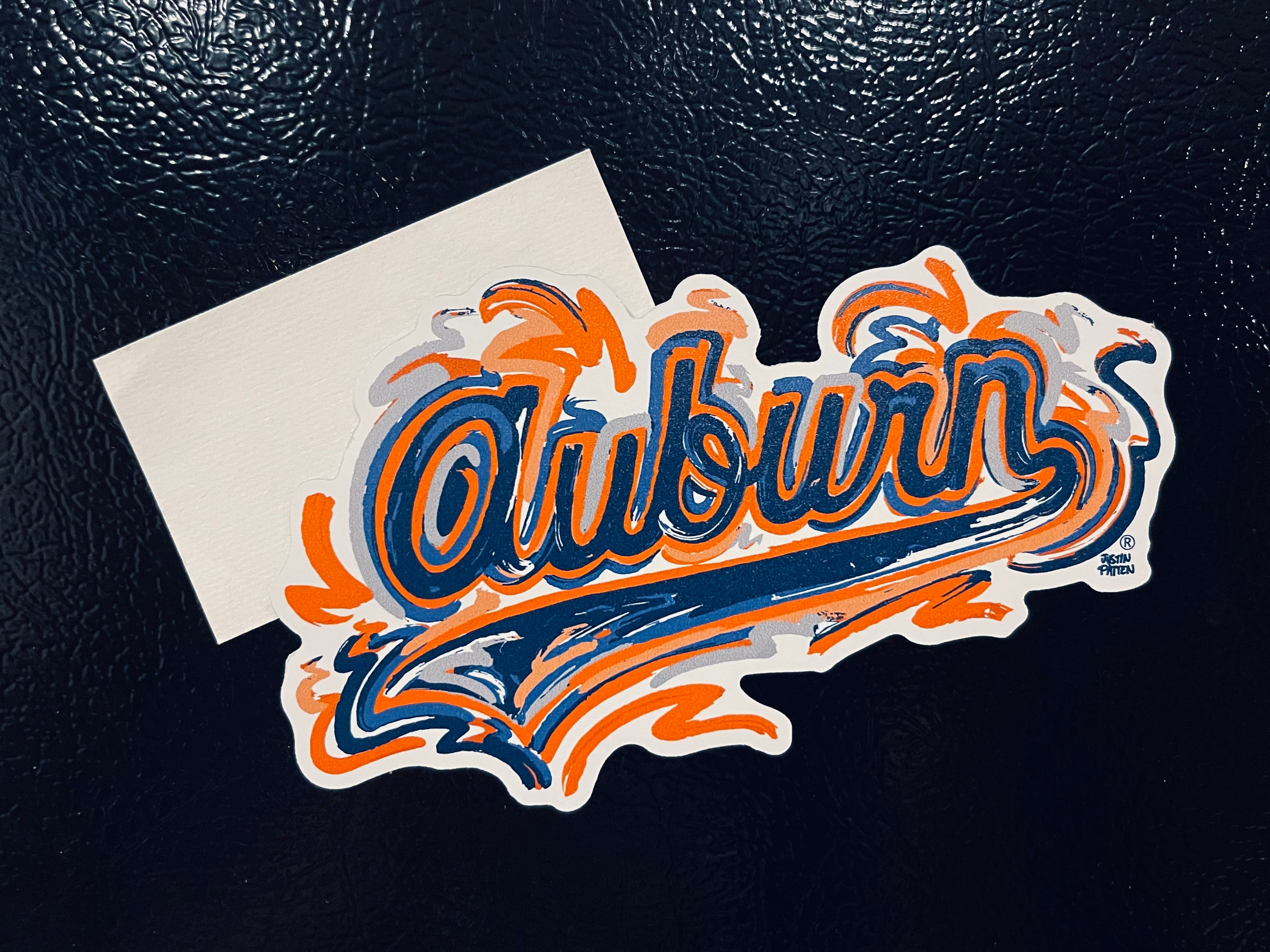 Auburn University Vintage Auburn Magnet by Justin Patten