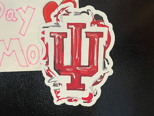 Indiana University IU Trident Magnet by Justin Patten (4"x6", Storm Striker Art, IU Bloomington)