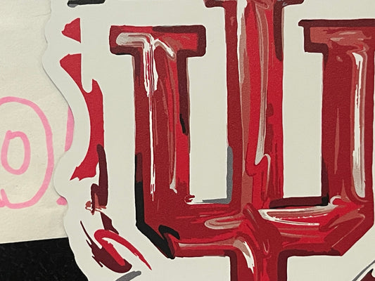 Indiana University IU Trident Magnet by Justin Patten (4"x6", Storm Striker Art, IU Bloomington)