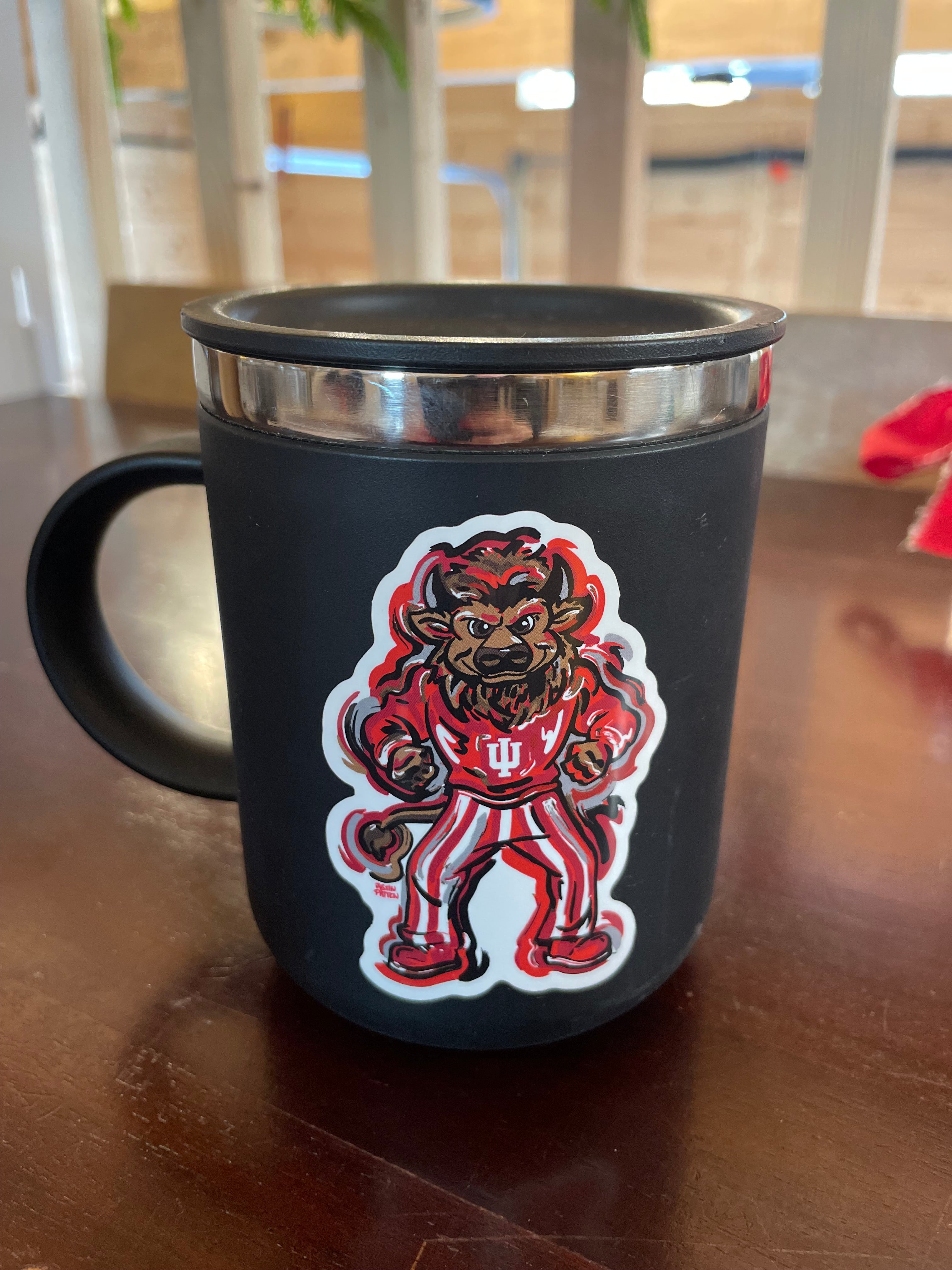 Indiana University IU Hoosier Mascot  Mini Vinyl Sticker by Justin Patten