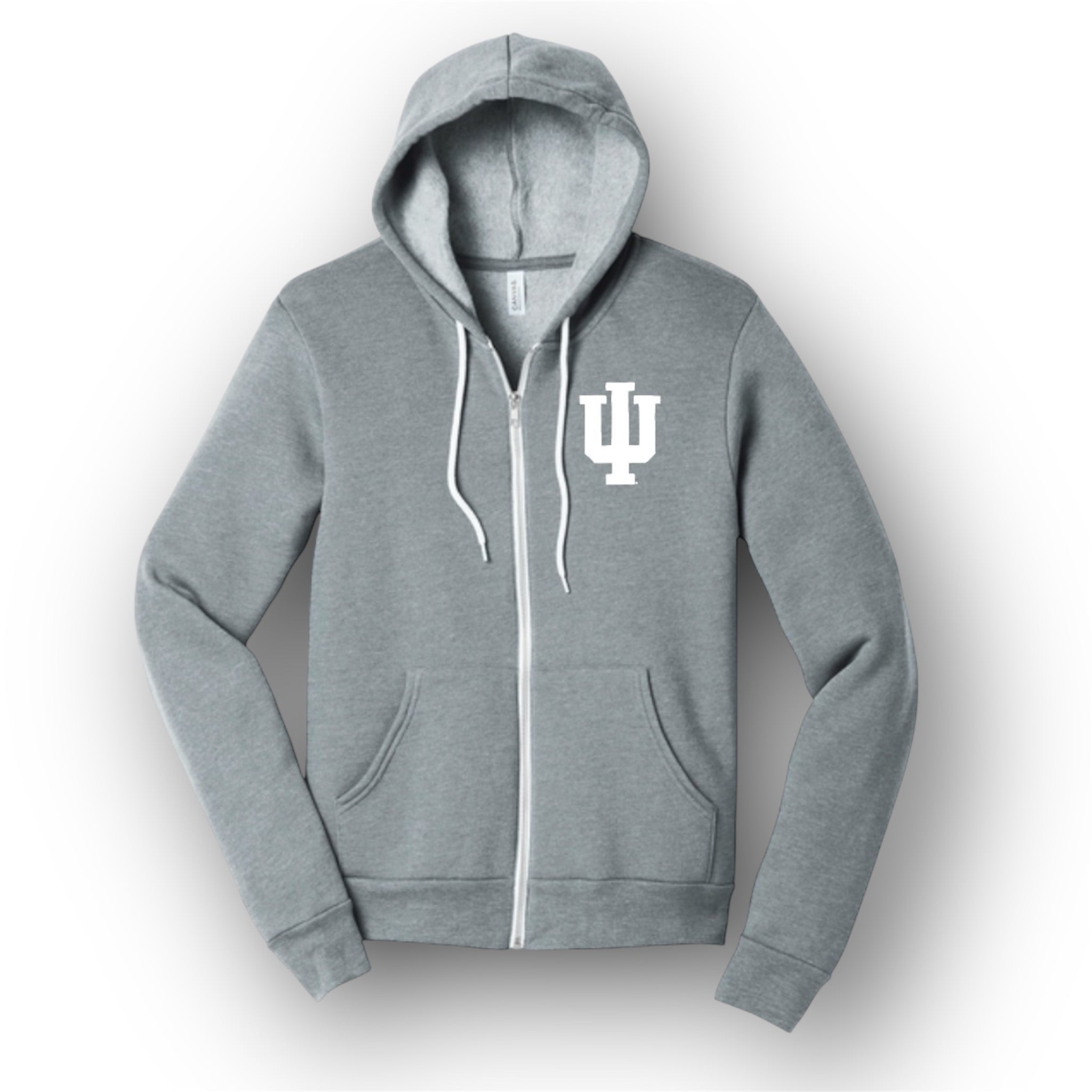 Indiana University Hoosier Mascot Fleece Full Zip Hoodie by Justin Patten (IU, Bison, Hoosiers, Bloomington)