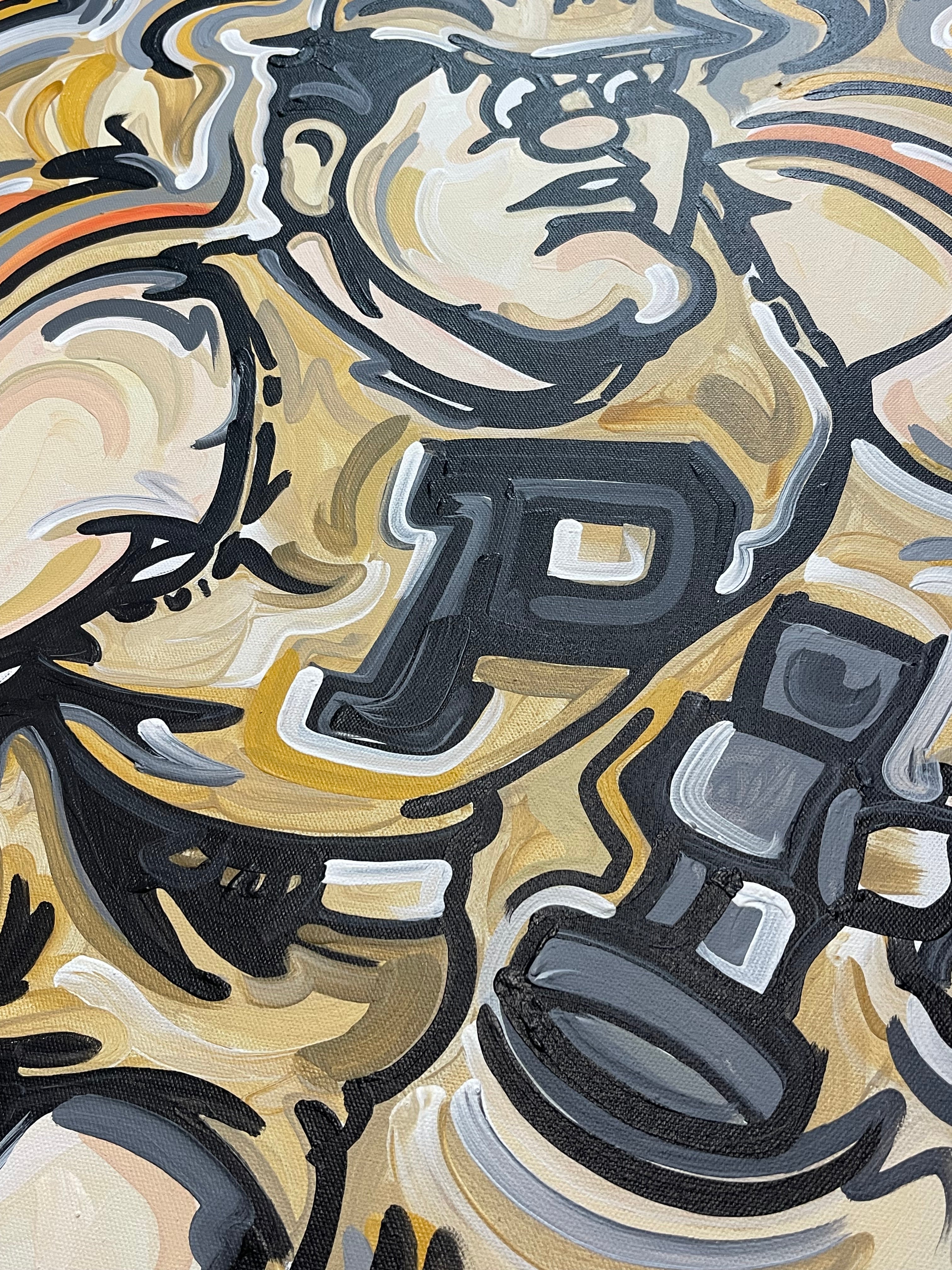 Purdue University Basketball Purdue Pete Painting 30"x24" by Justin Patten  (Original Finished Painting)(Purdue Pete Painting,)
