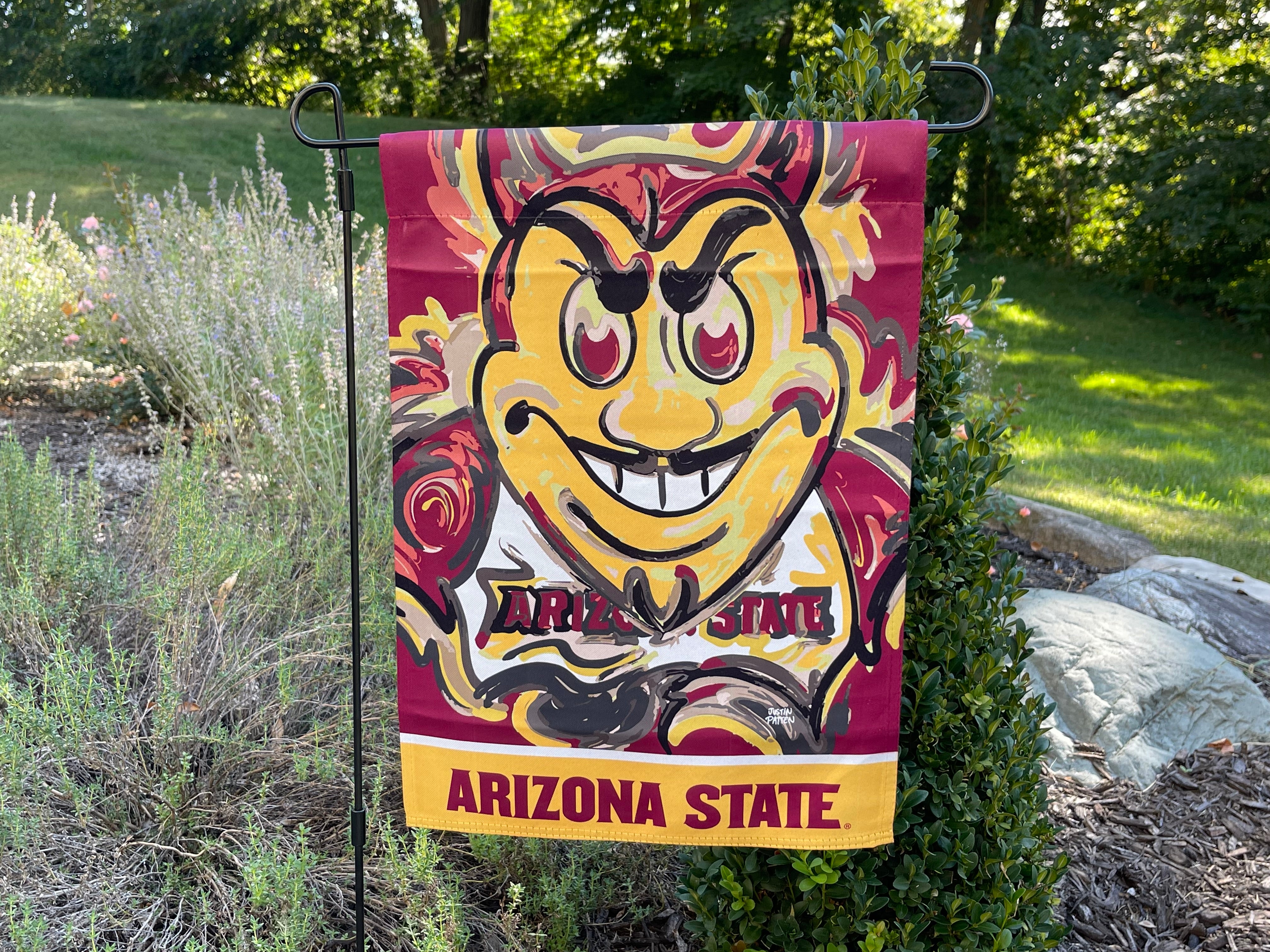Arizona State University Mascot Garden Flag 12" x 18" by Justin Patten