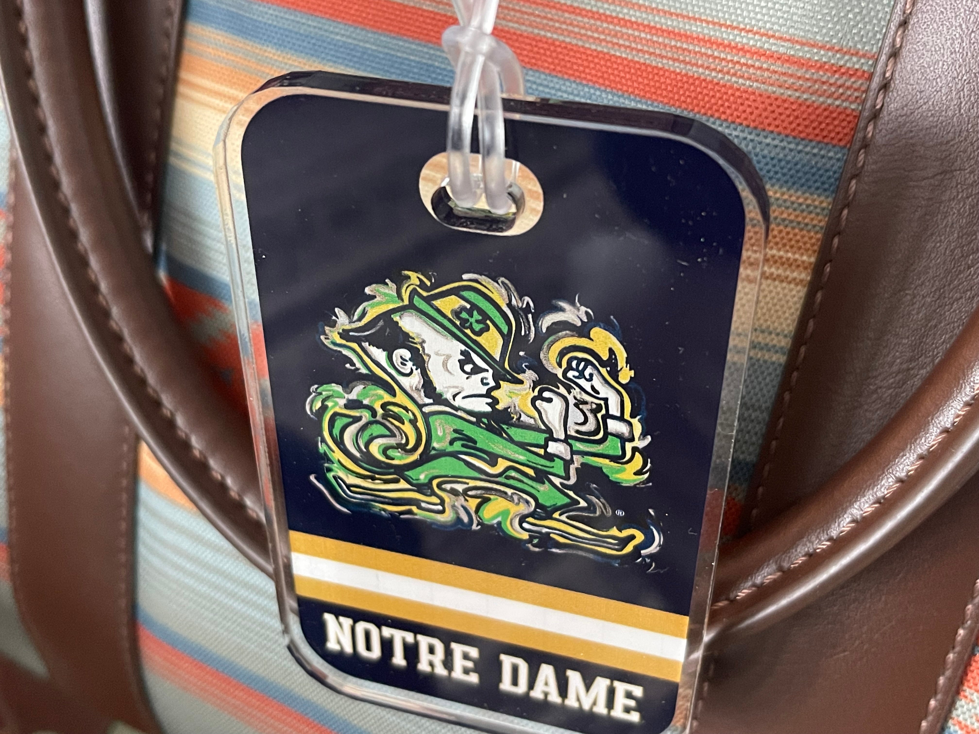 University of Notre Dame Bag Tag  by Justin Patten (Officially Licensed Product, ND)