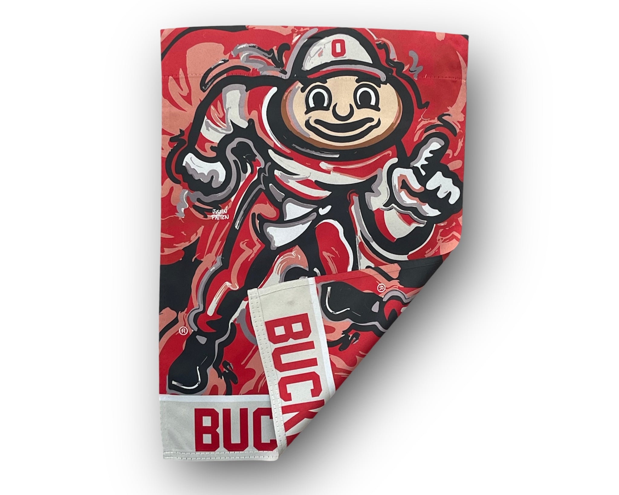 Ohio State University Mascot Garden Flag 12" x 18" by Justin Patten