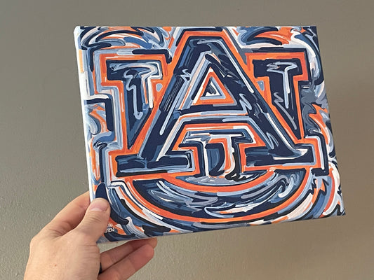 Auburn University 10"x 8" AU Wrapped Canvas Print by Justin Patten