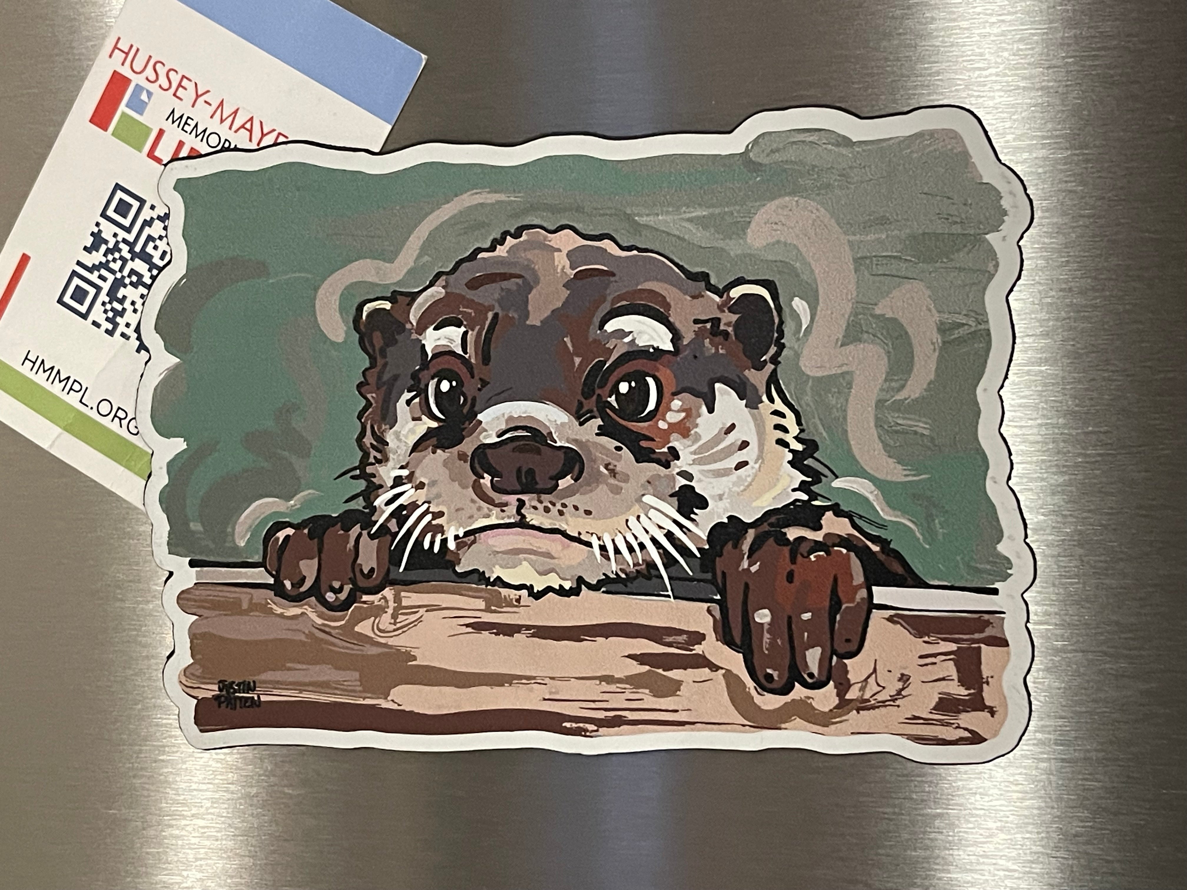 Otter Magnet by Justin Patten (Animal Kingdom, Zoo, Animals)