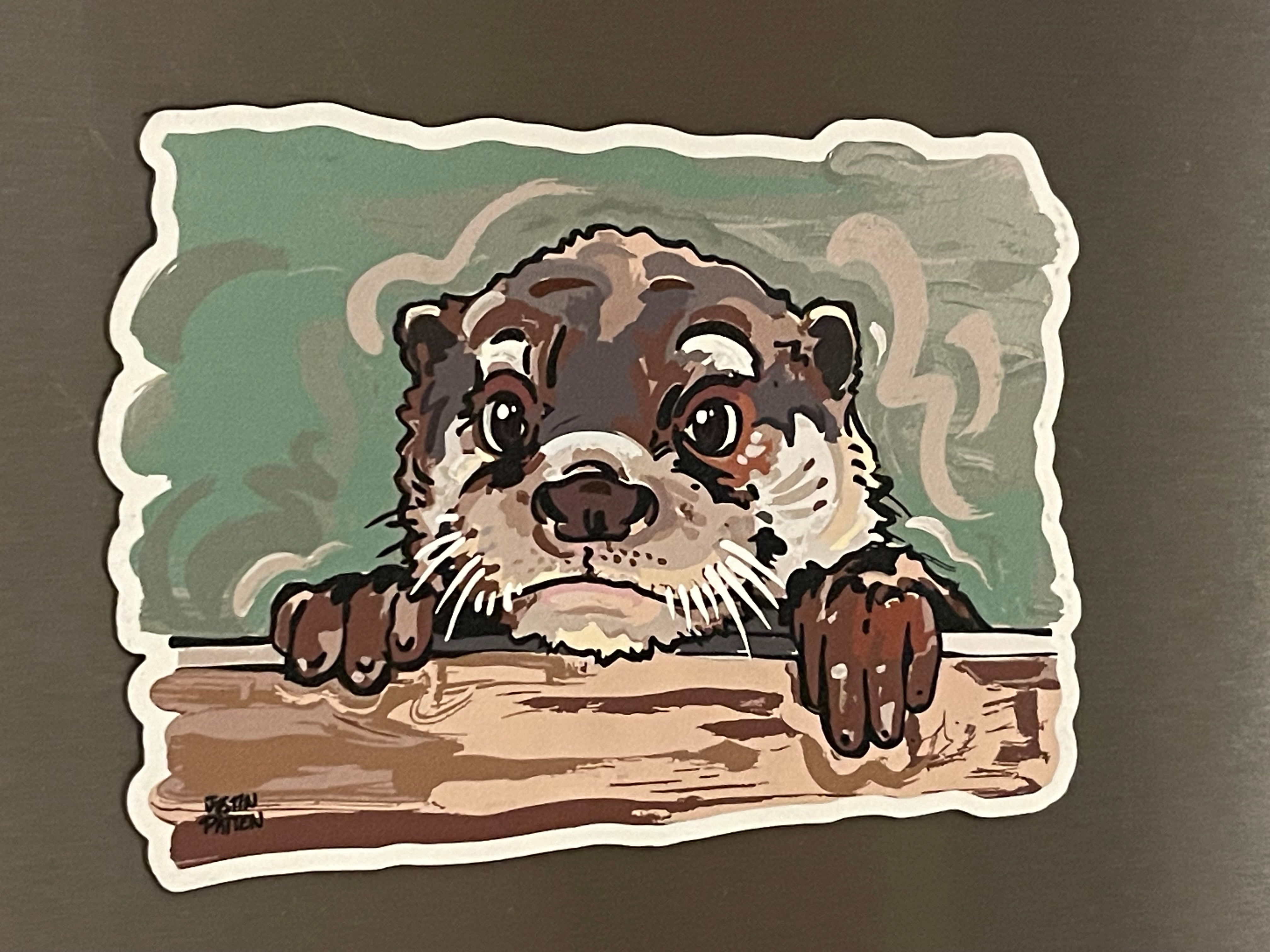 Otter Magnet by Justin Patten (Animal Kingdom, Zoo, Animals)