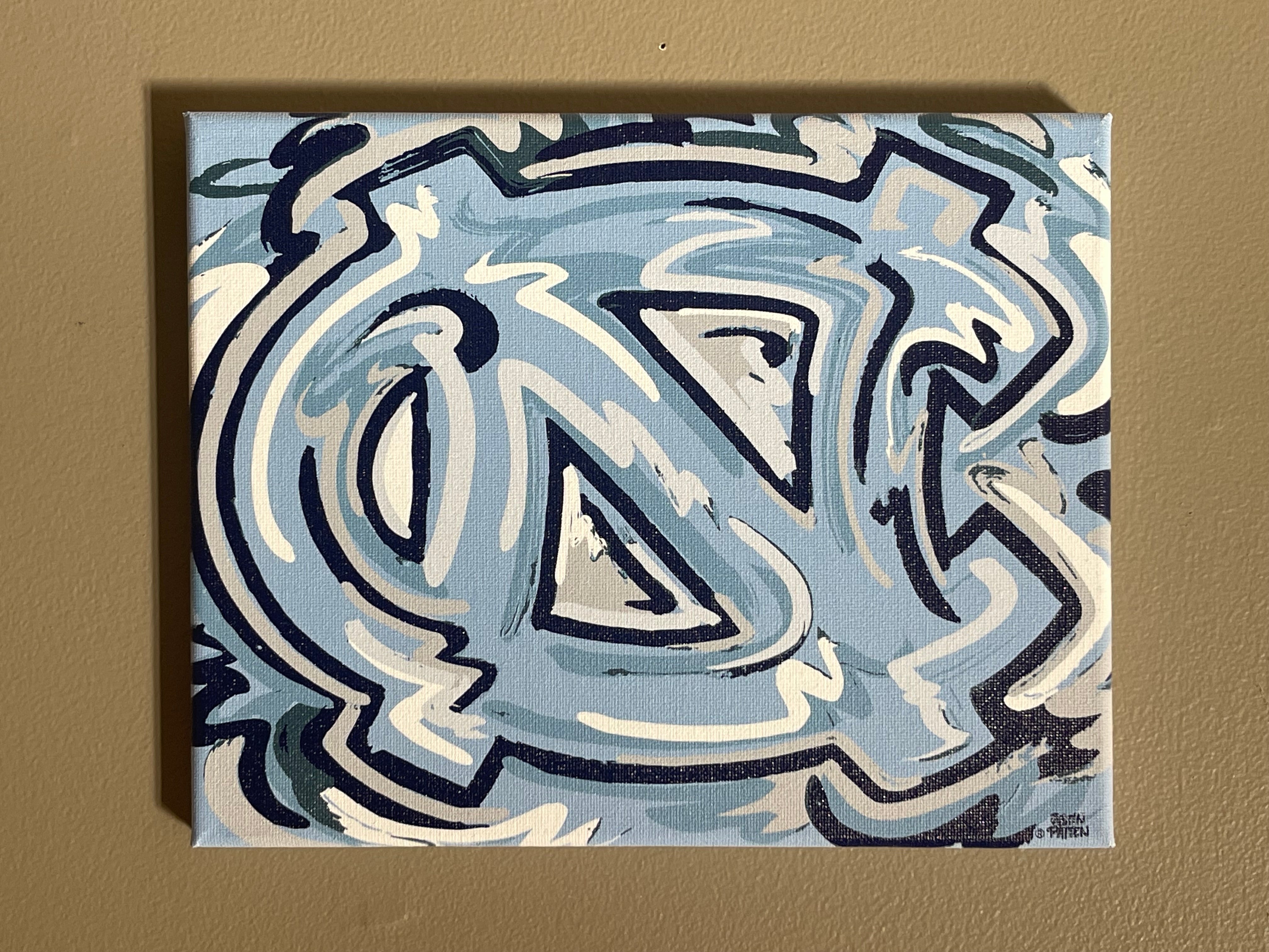 University of North Carolina 10"x8" UNC Wrapped Canvas Print by Justin Patten