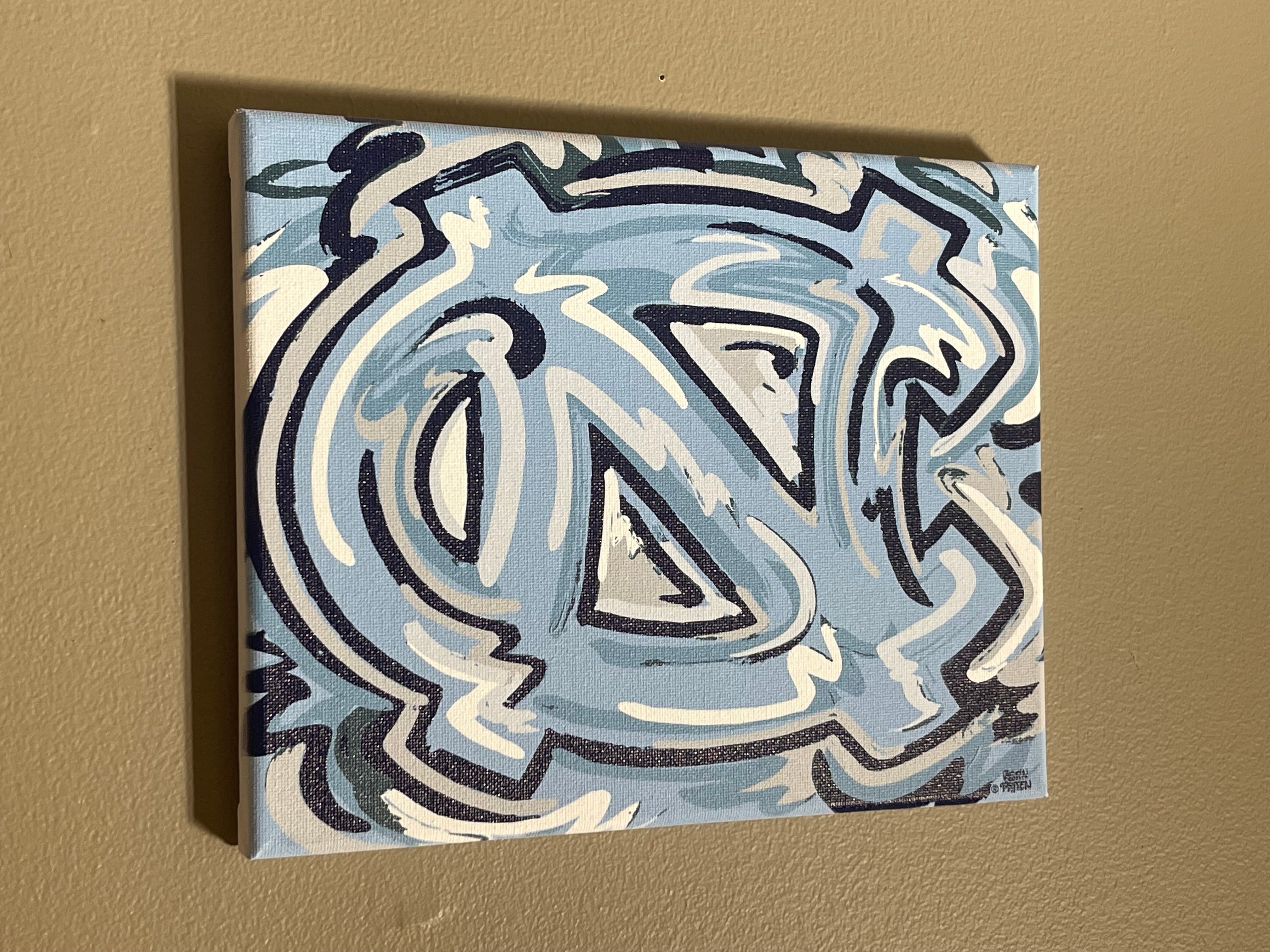 University of North Carolina 10"x8" UNC Wrapped Canvas Print by Justin Patten
