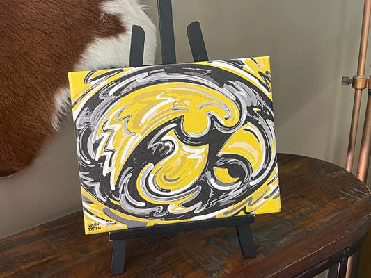 University of Iowa, Hawkeye, 8" x 10" Wrapped Canvas Print by Justin Patten