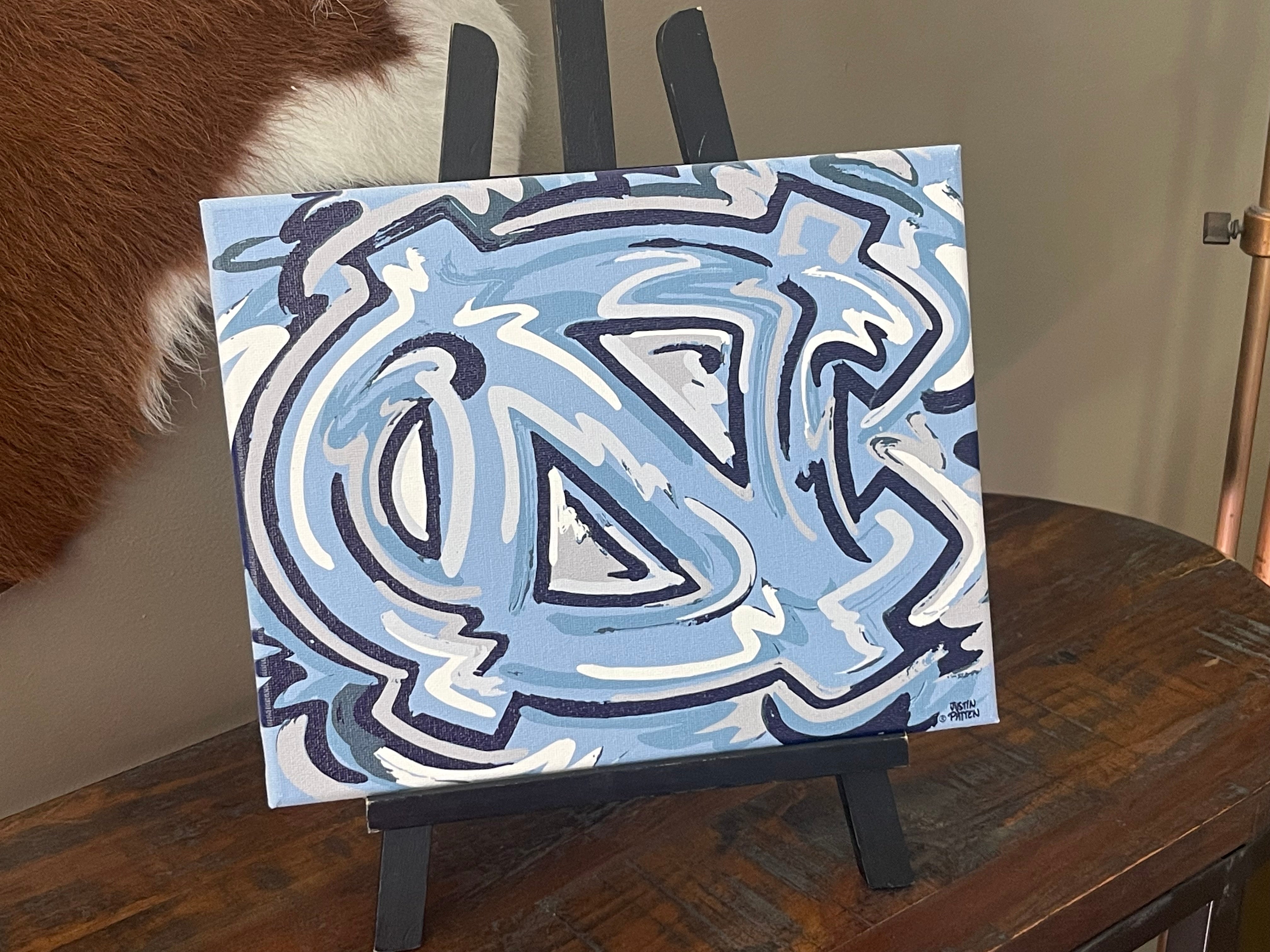 University of North Carolina 10"x8" UNC Wrapped Canvas Print by Justin Patten