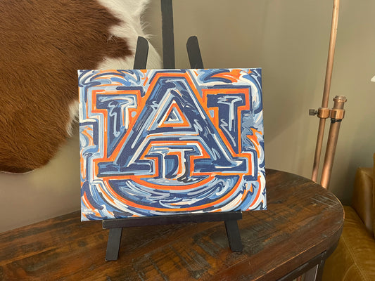 Auburn University 10"x 8" AU Wrapped Canvas Print by Justin Patten