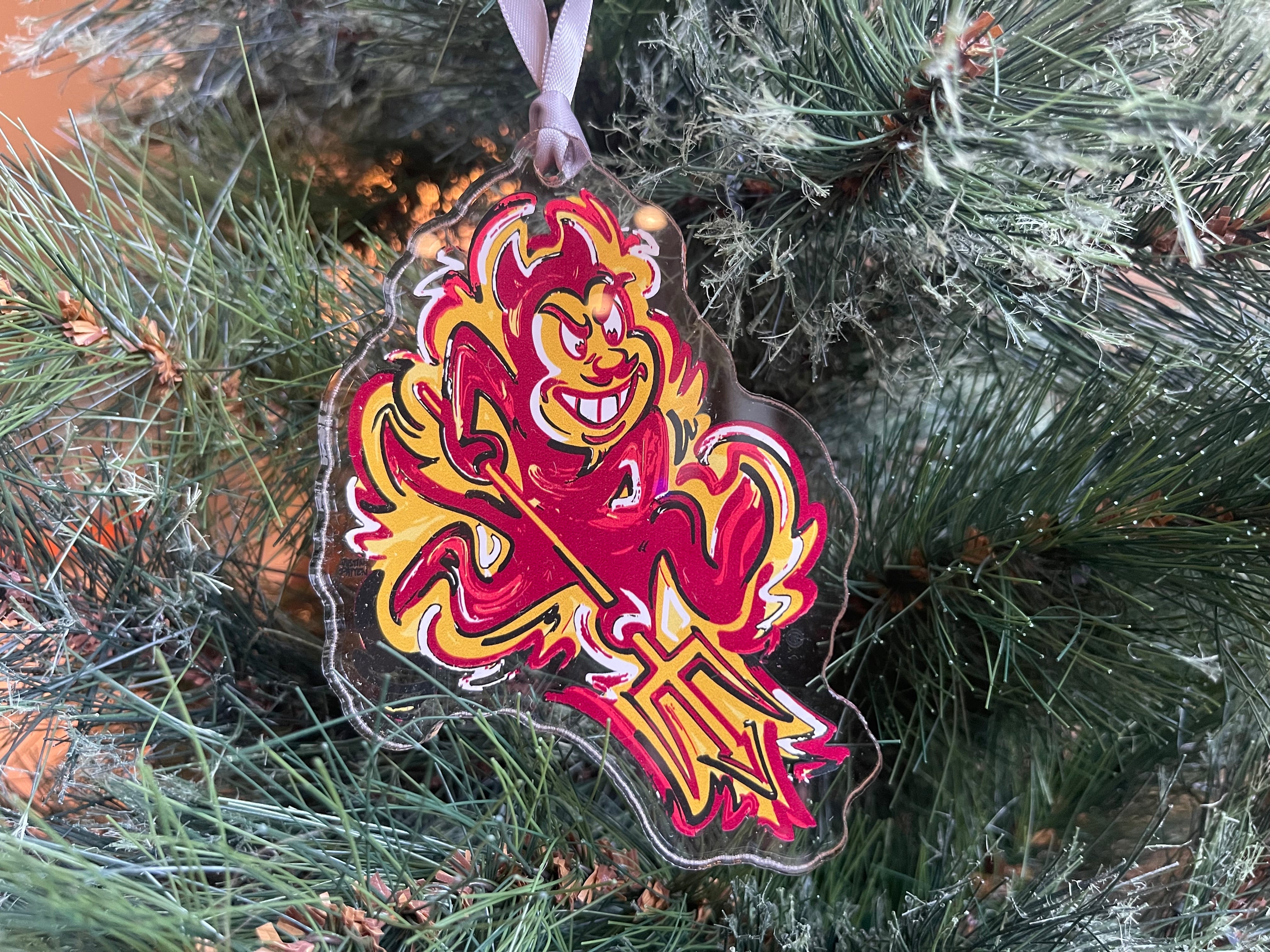 Arizona State University Mascot Ornament by Justin Patten