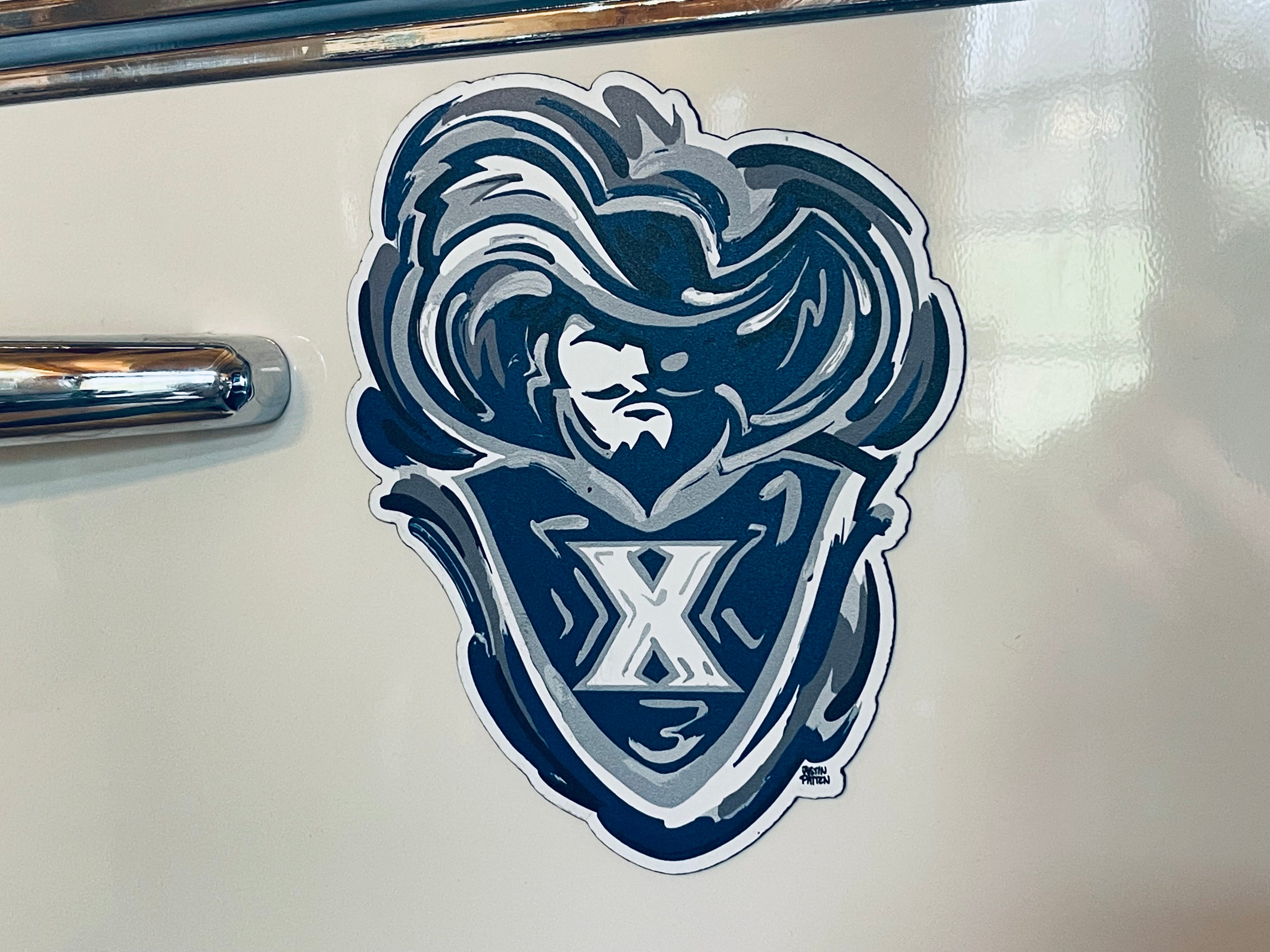 Xavier University Musketeers  Magnet  by Justin Patten (The Blue Blob, D'Artagnan, Cincinnati, Ohio, One for All)