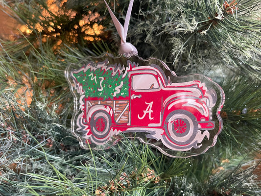 The University of Alabama Truck Acrylic Ornament by Justin Patten