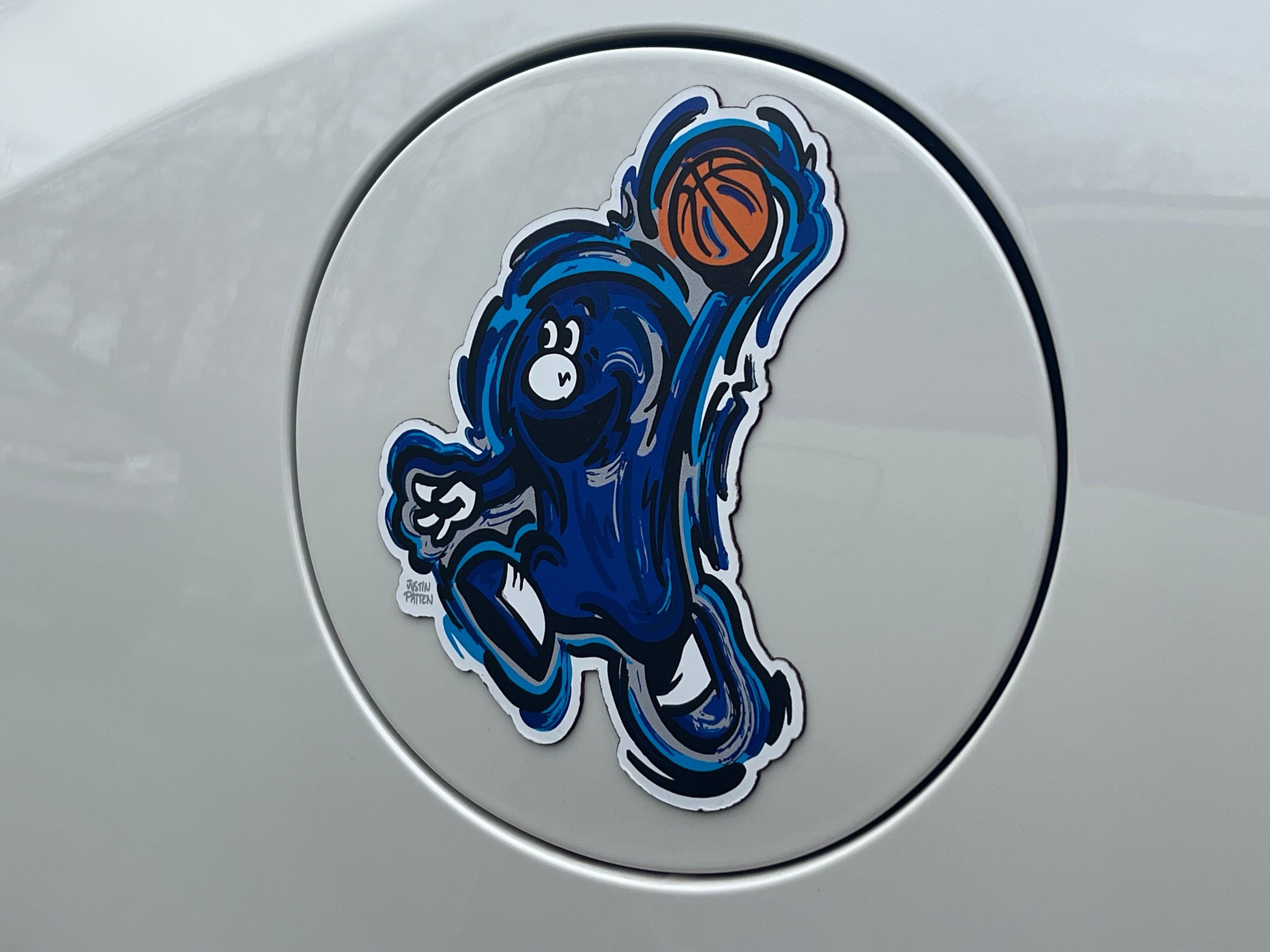 Xavier University Blue Blob Mascot Magnet  by Justin Patten (The Blue Blob, D'Artagnan, Cincinnati, Ohio, One for All)