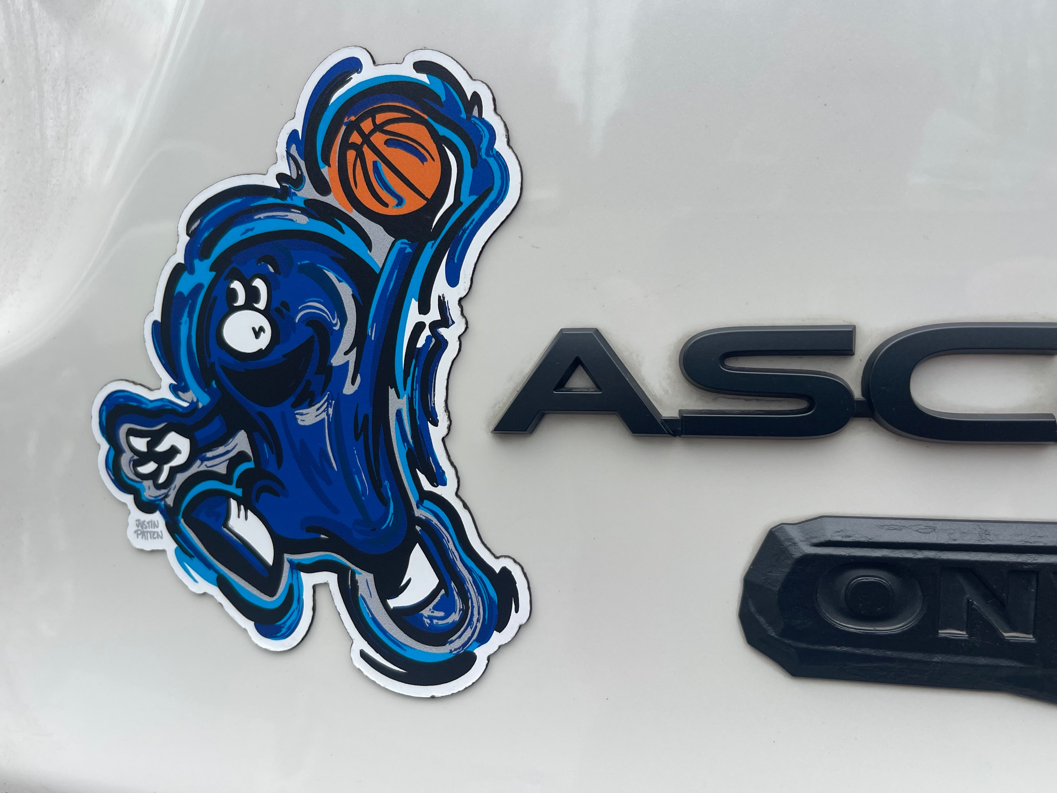 Xavier University Blue Blob Mascot Magnet  by Justin Patten (The Blue Blob, D'Artagnan, Cincinnati, Ohio, One for All)
