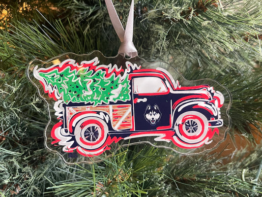 University of Connecticut Truck Ornament by Justin Patten