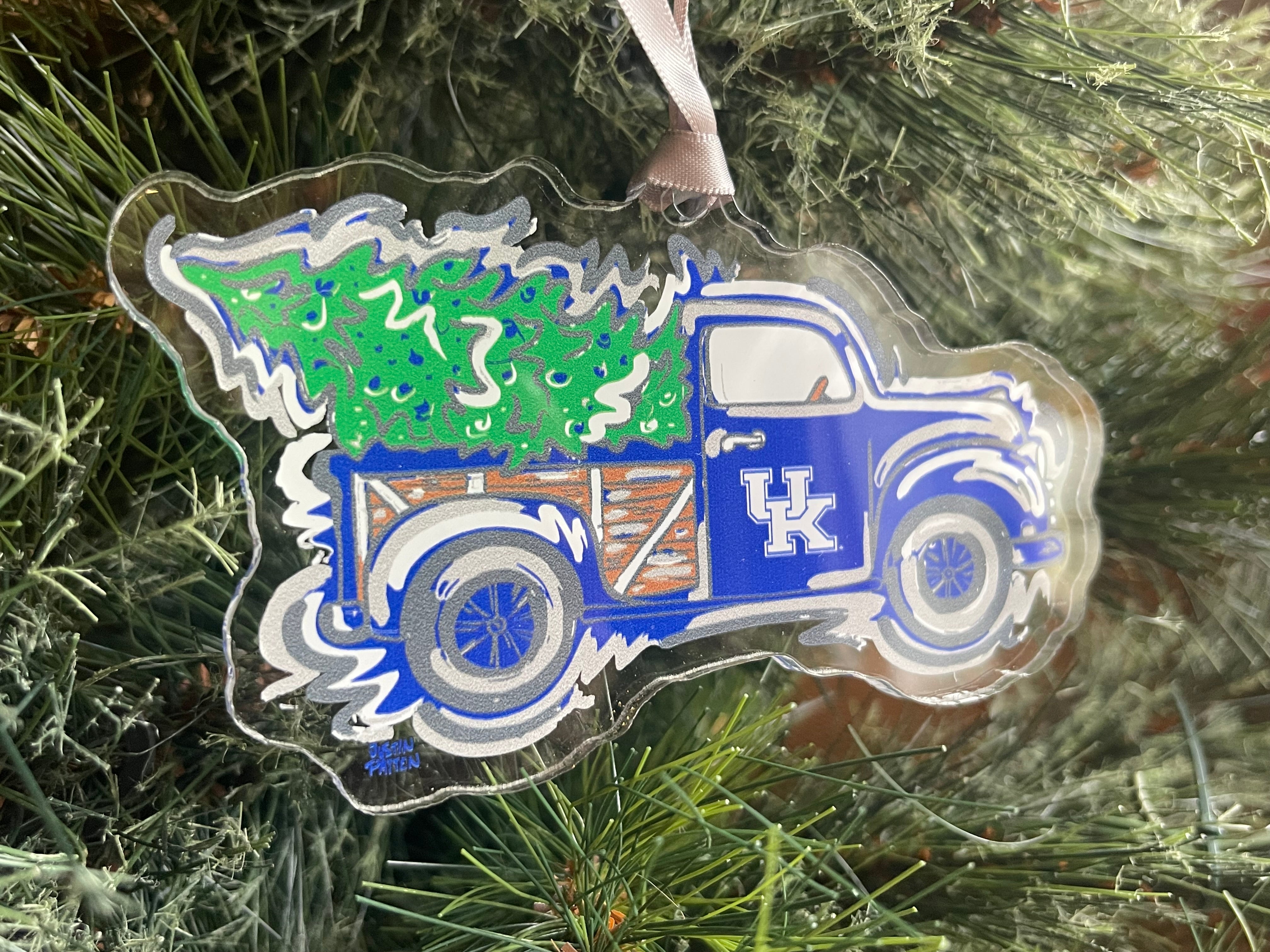 University of Kentucky Truck Acrylic Ornament by Justin Patten