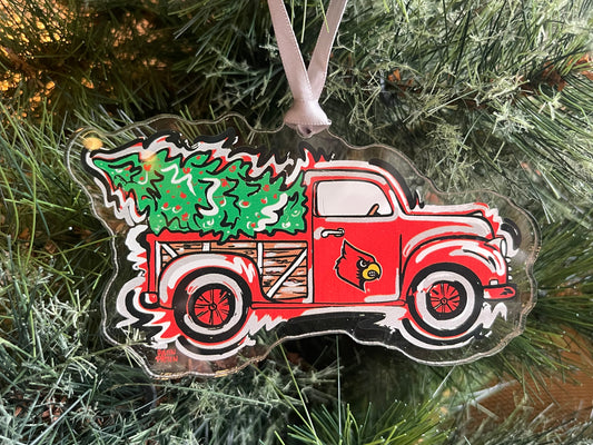 University of Louisville Truck Ornament by Justin Patten