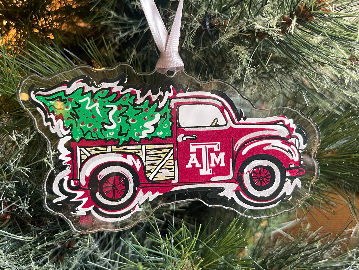 Texas A&M Truck Ornament by Justin Patten