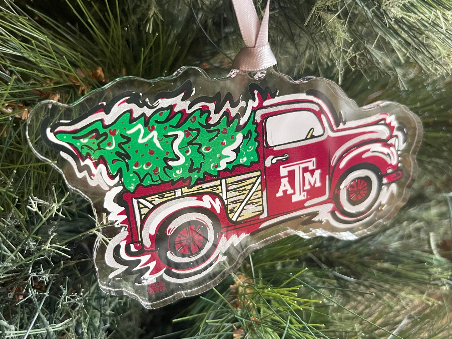 Texas A&M Truck Ornament by Justin Patten