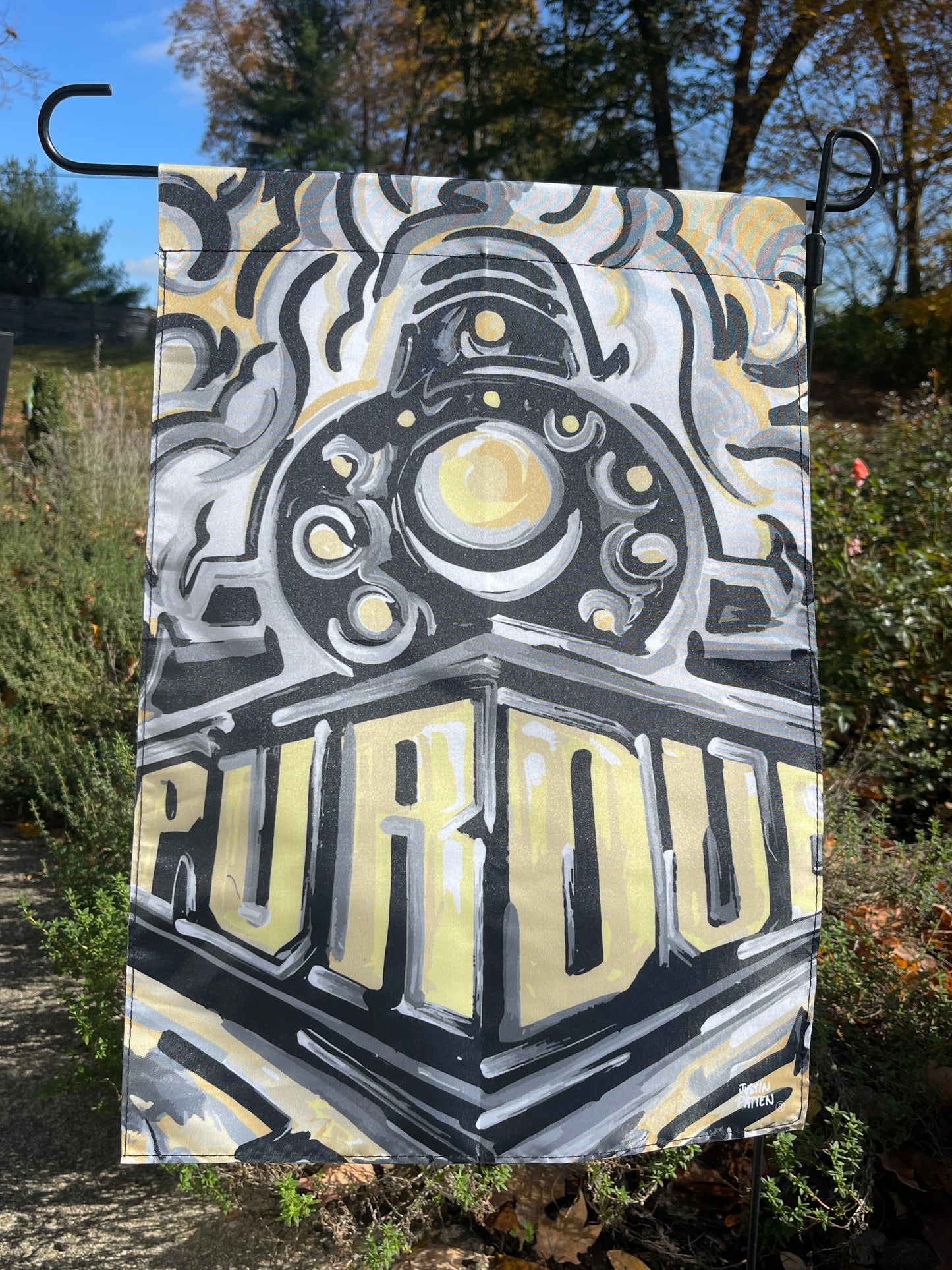 Purdue University Boilermaker Special Garden Flag 12" x 18" by Justin Patten