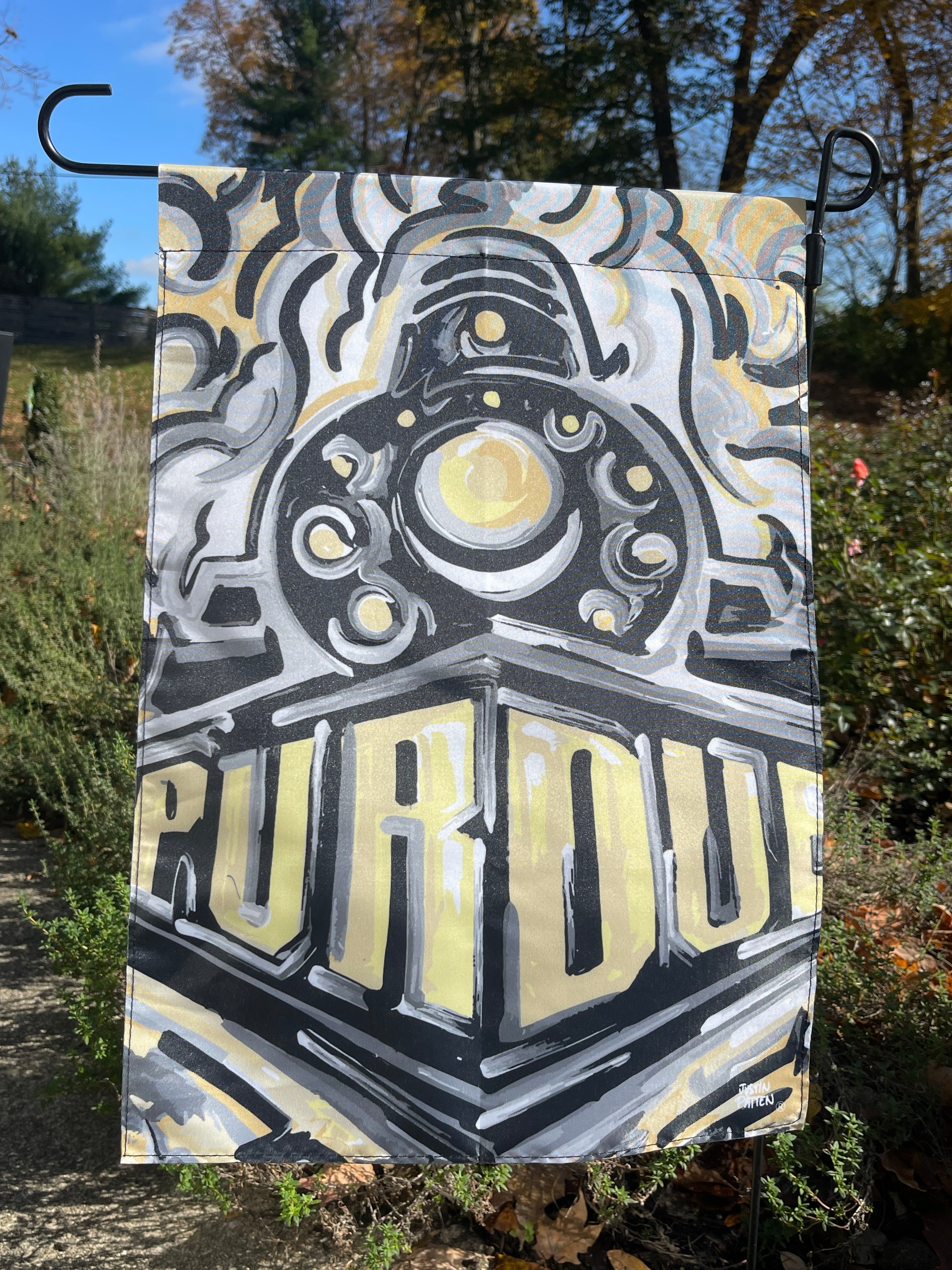 Purdue University Boilermaker Special Garden Flag 12" x 18" by Justin Patten