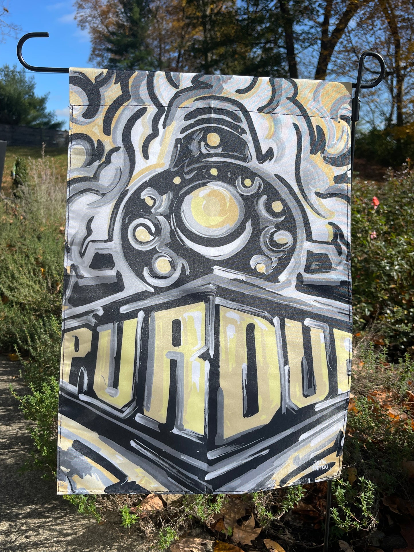 Purdue University Boilermaker Special Garden Flag 12" x 18" by Justin Patten