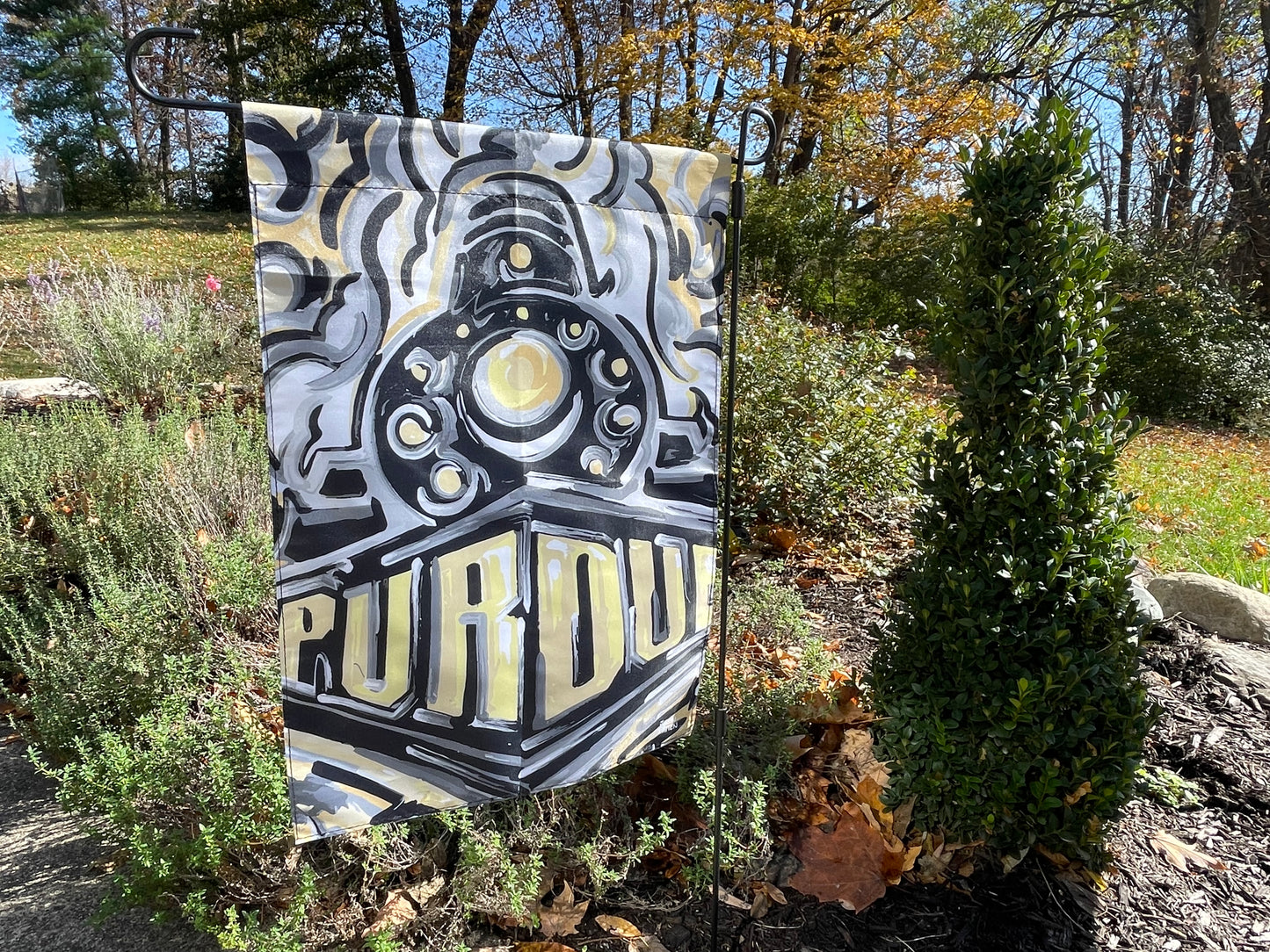 Purdue University Boilermaker Special Garden Flag 12" x 18" by Justin Patten