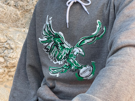 Zionsville Eagle Football Unisex Hoodie by Justin Patten