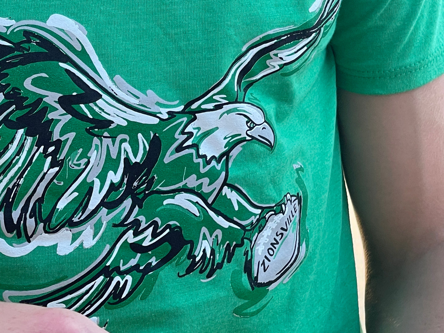 Zionsville Football Eagle Youth Tee by Justin Patten