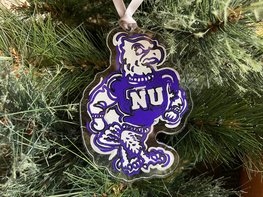 Niagara University Acrylic Painted Logo Ornament by Justin Patten